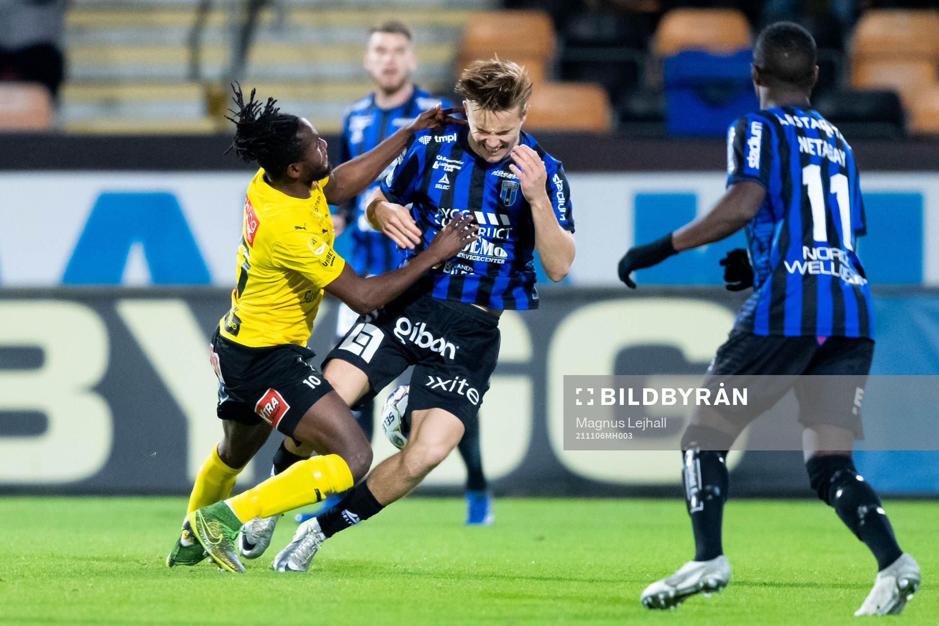 Mjällbys Mamudu Moro och Sirius Jacob Ortmark