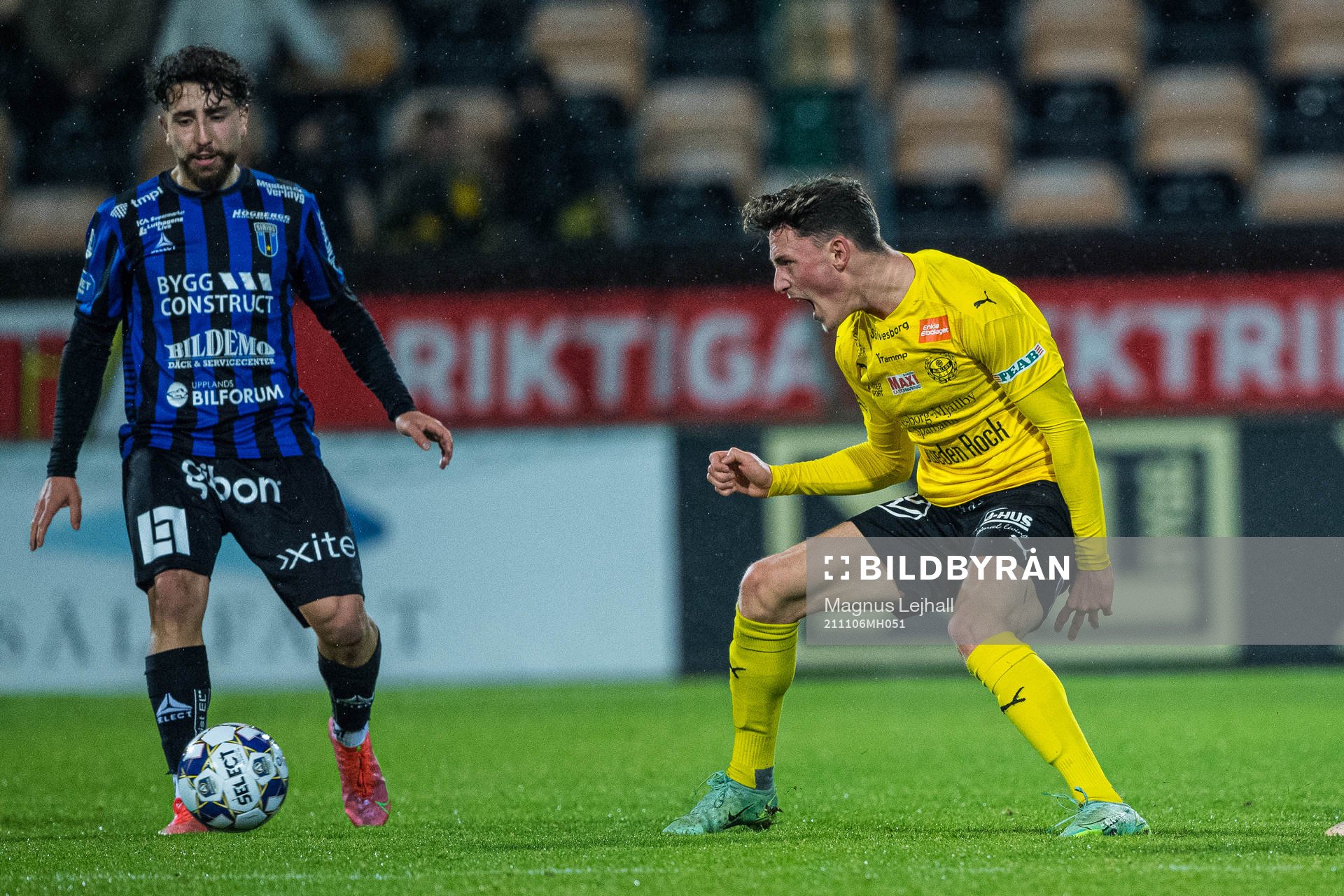 Mjällbys Noah Persson reagerar