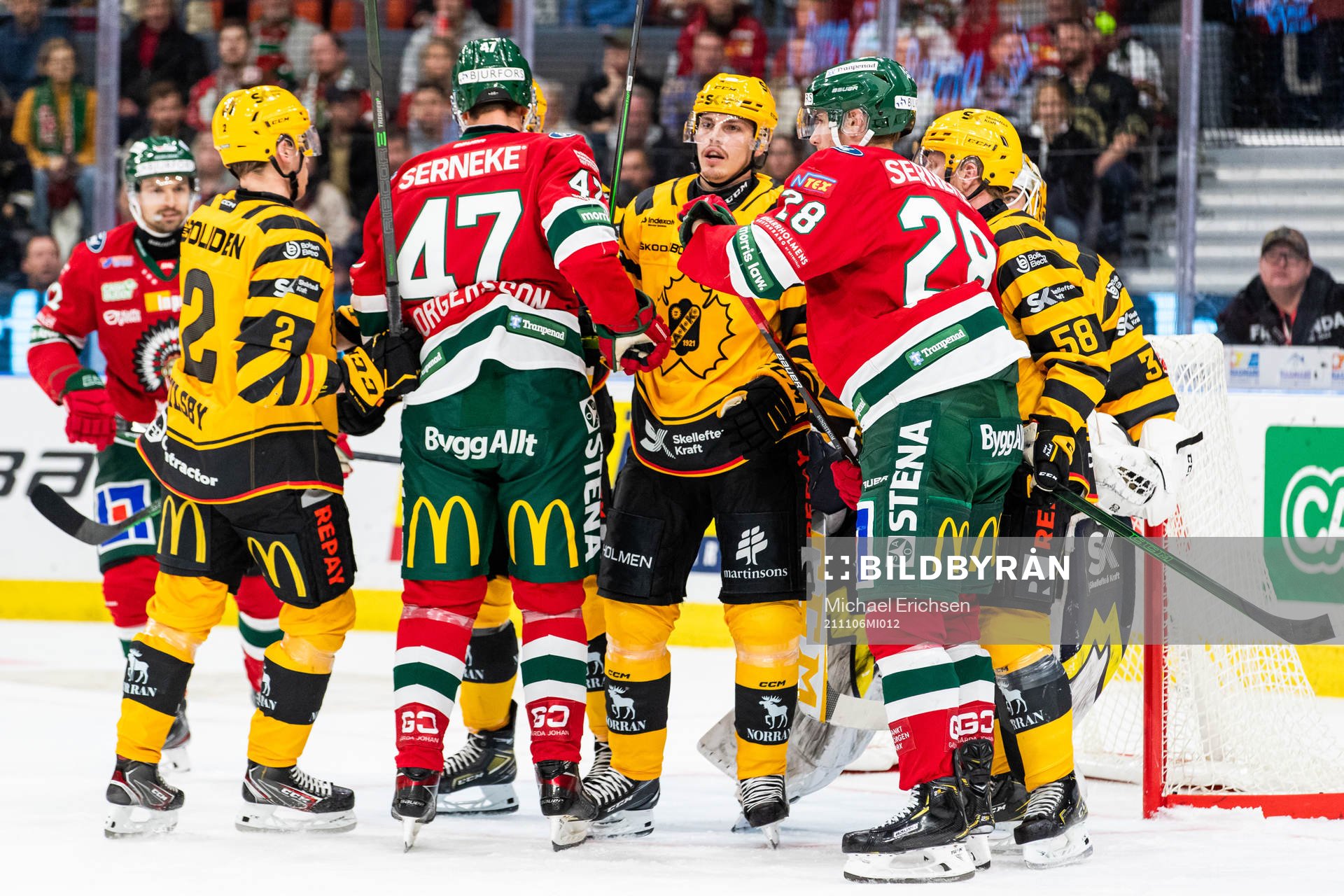 Frölundas Liam Dower Nilsson och Johan Sundström med