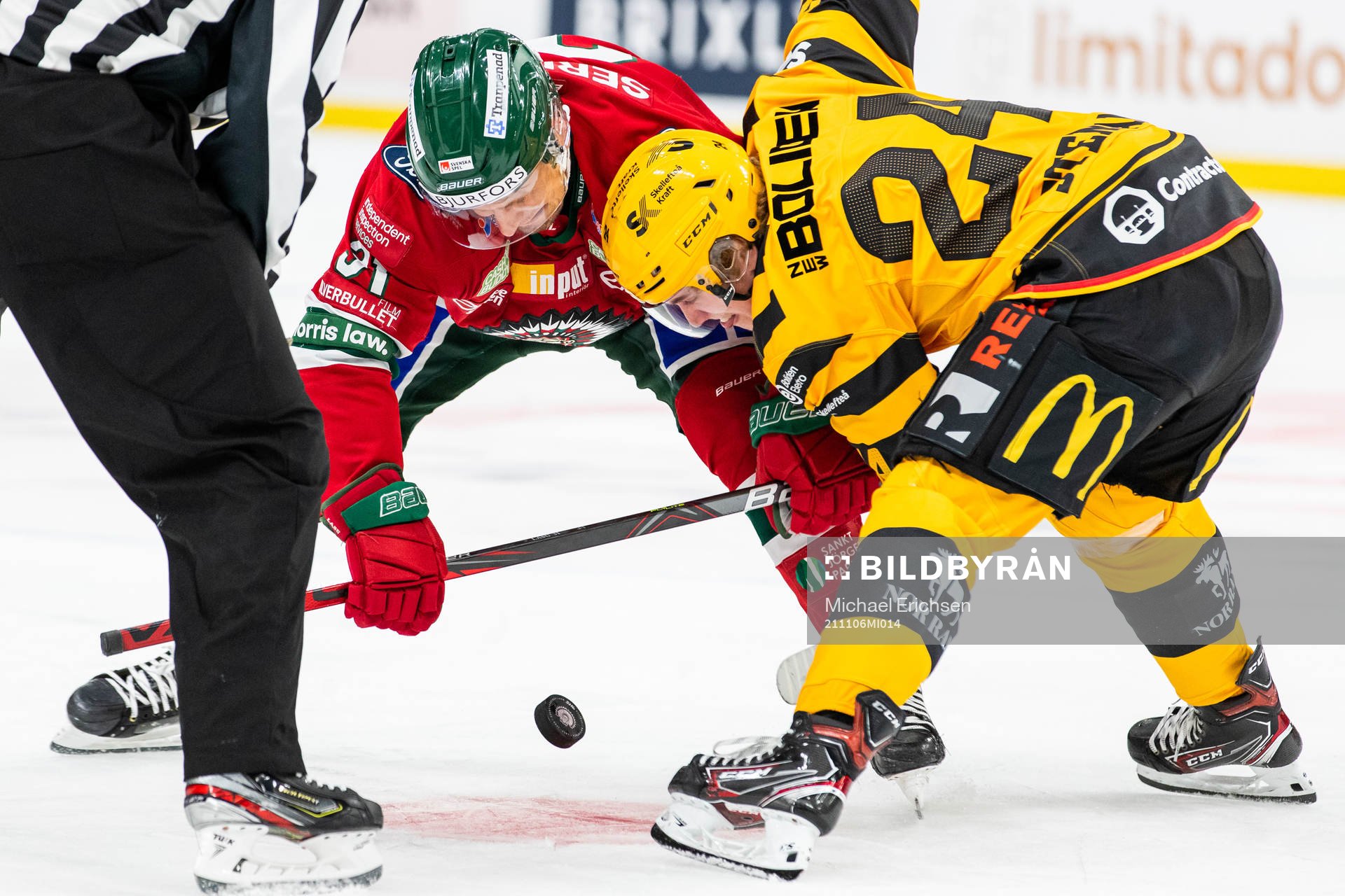 Frölundas Nicklas Lasu och Skellefteås Elias Stenman