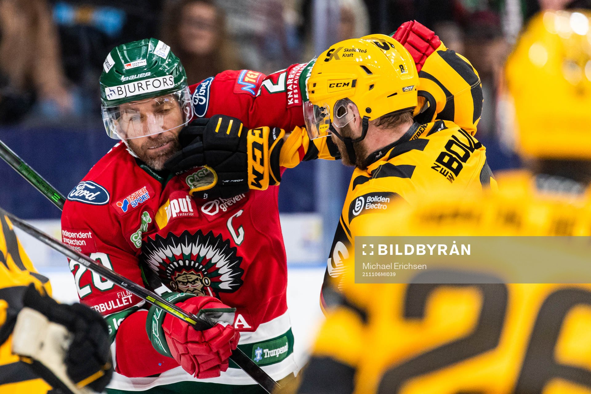 Frölundas Joel Lundqvist och Skellefteås Petter Granberg