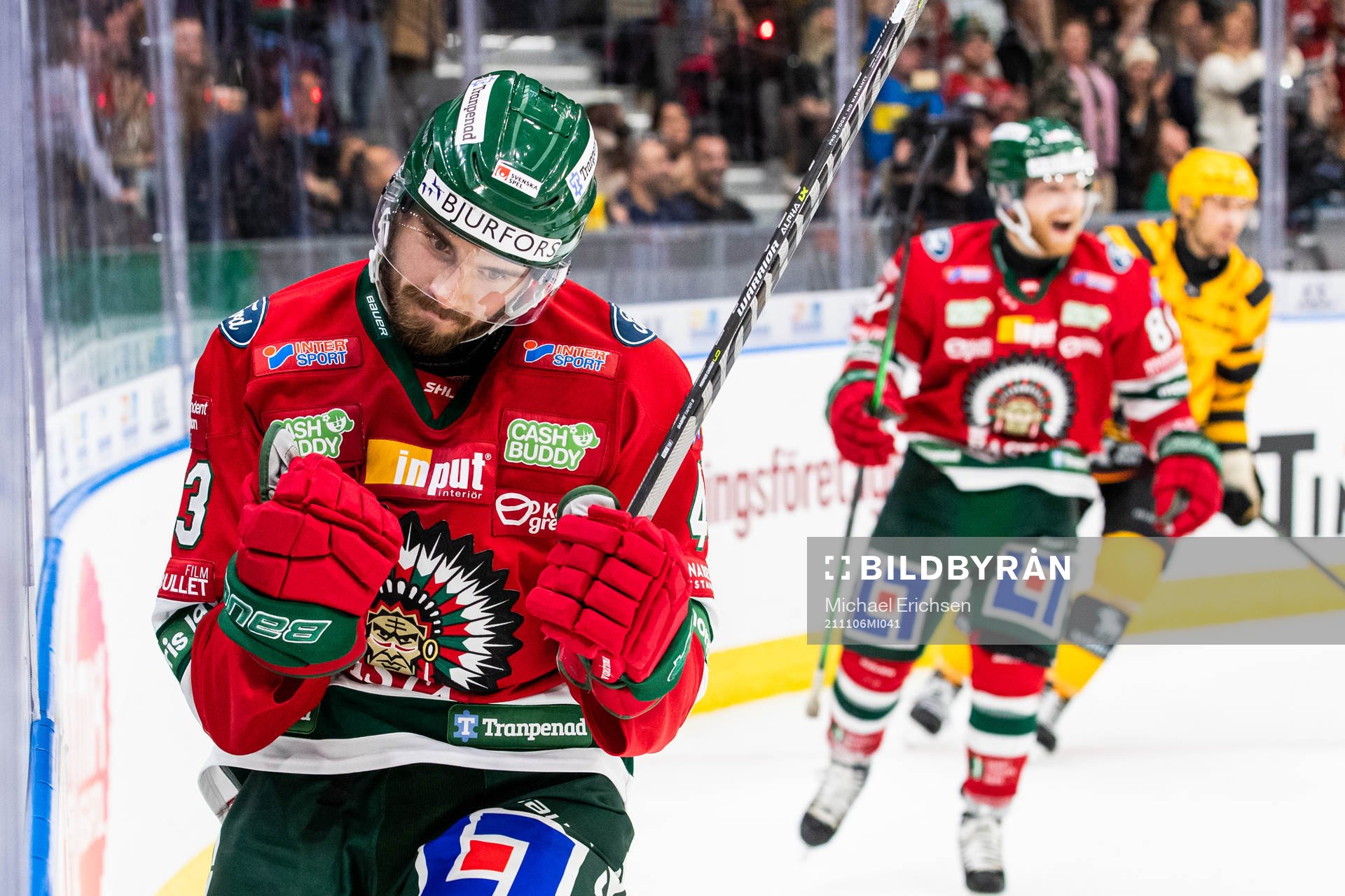 Frölundas Michael Spacek jublar