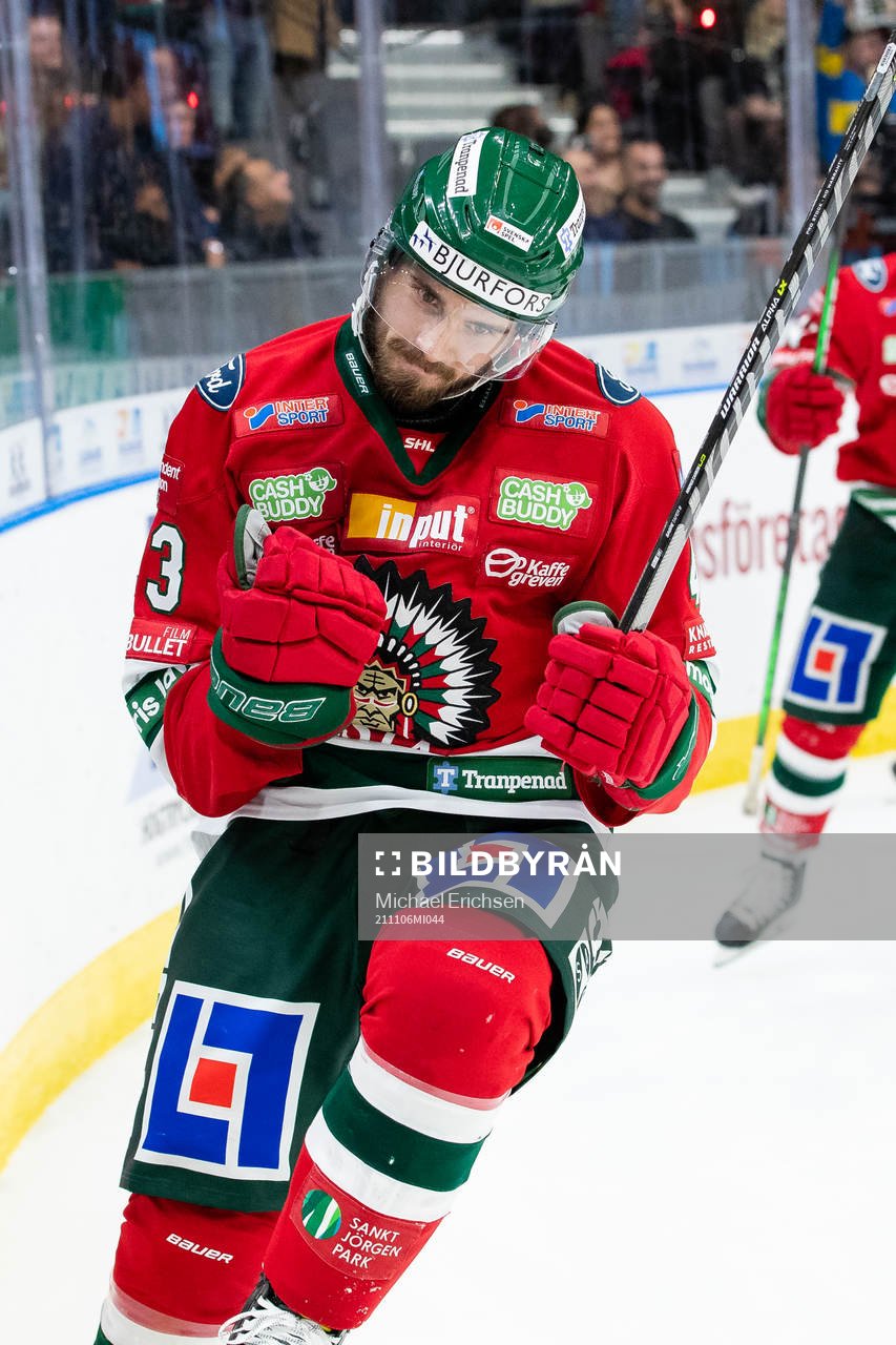 Frölundas Michael Spacek jublar