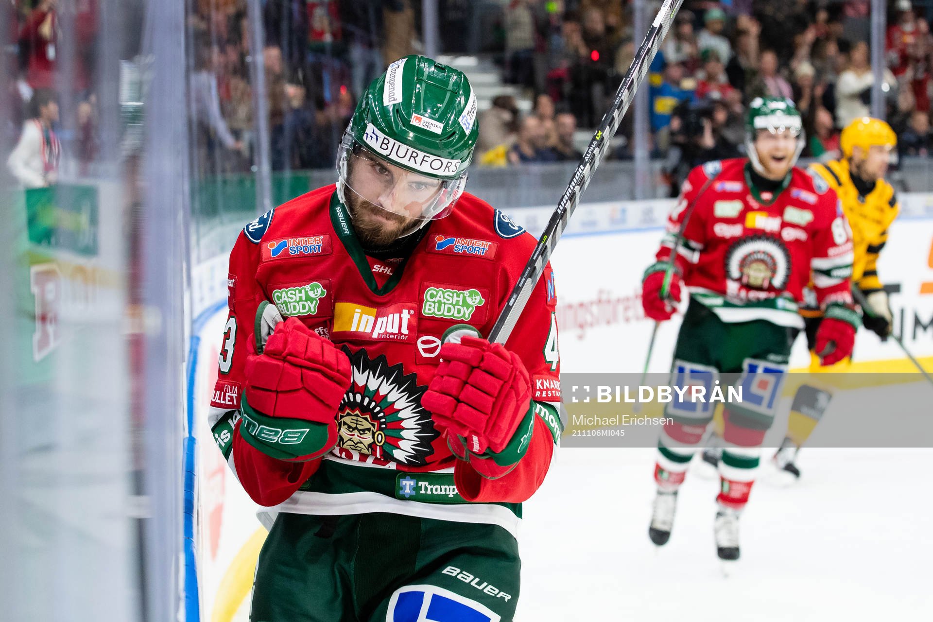 Frölundas Michael Spacek jublar