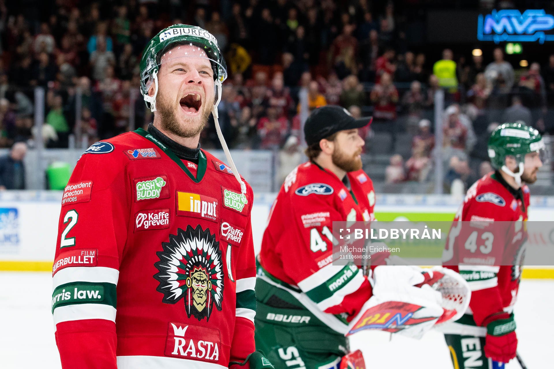 Frölundas Christian Folin jublar