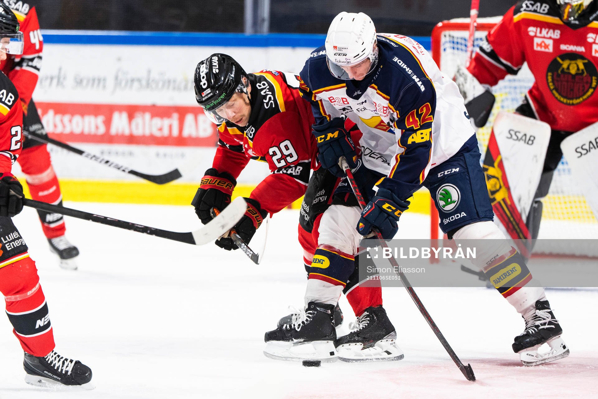 Luleås Erik Gustafsson och Djurgårdens Ludvig Hedström