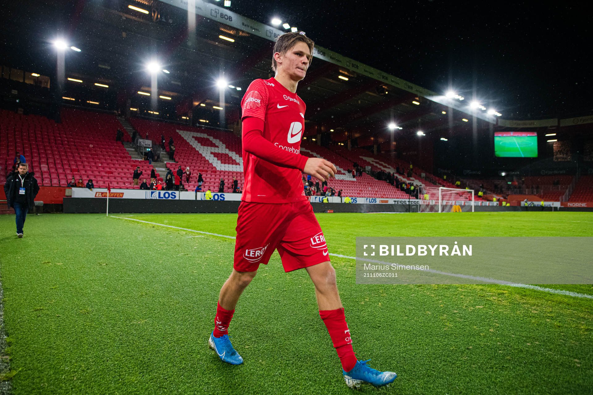David Møller Wolfe of Brann after the Eliteserien match between Brann and rosenborg on November 6, 2021 in Bergen.