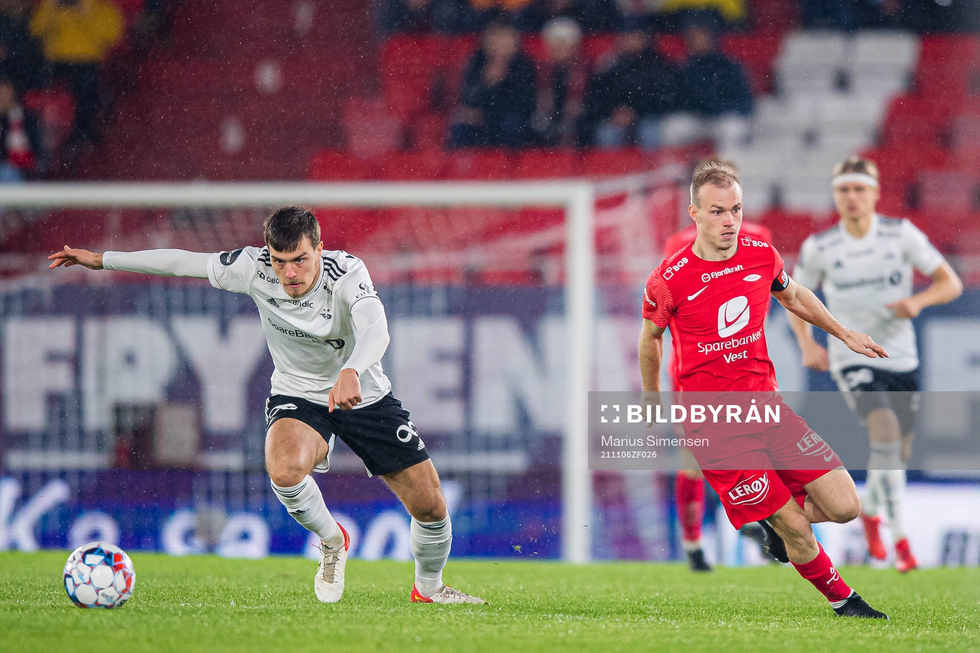 Pavle Vagic of Rosenborg and Petter Dahle Strand of Brann