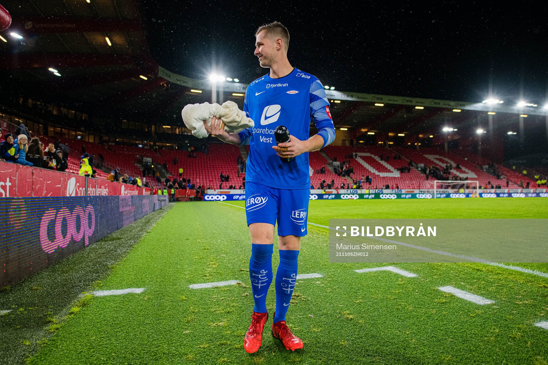 Hannes Lennart Grill of Brann after the Eliteserien match between Brann and rosenborg on November 6, 2021 in Bergen.