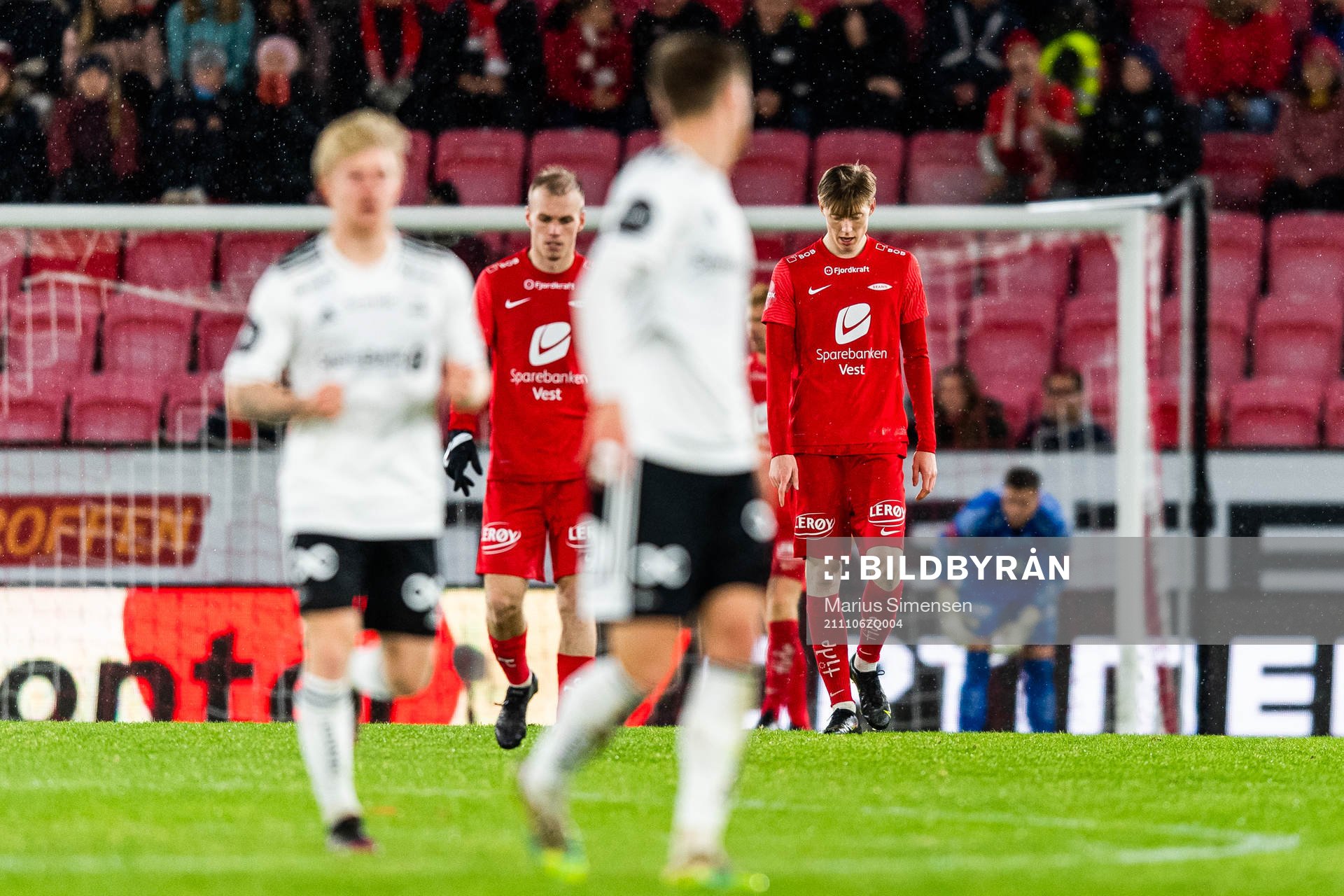 Ole Martin Kolskogen of Brann looks dejected