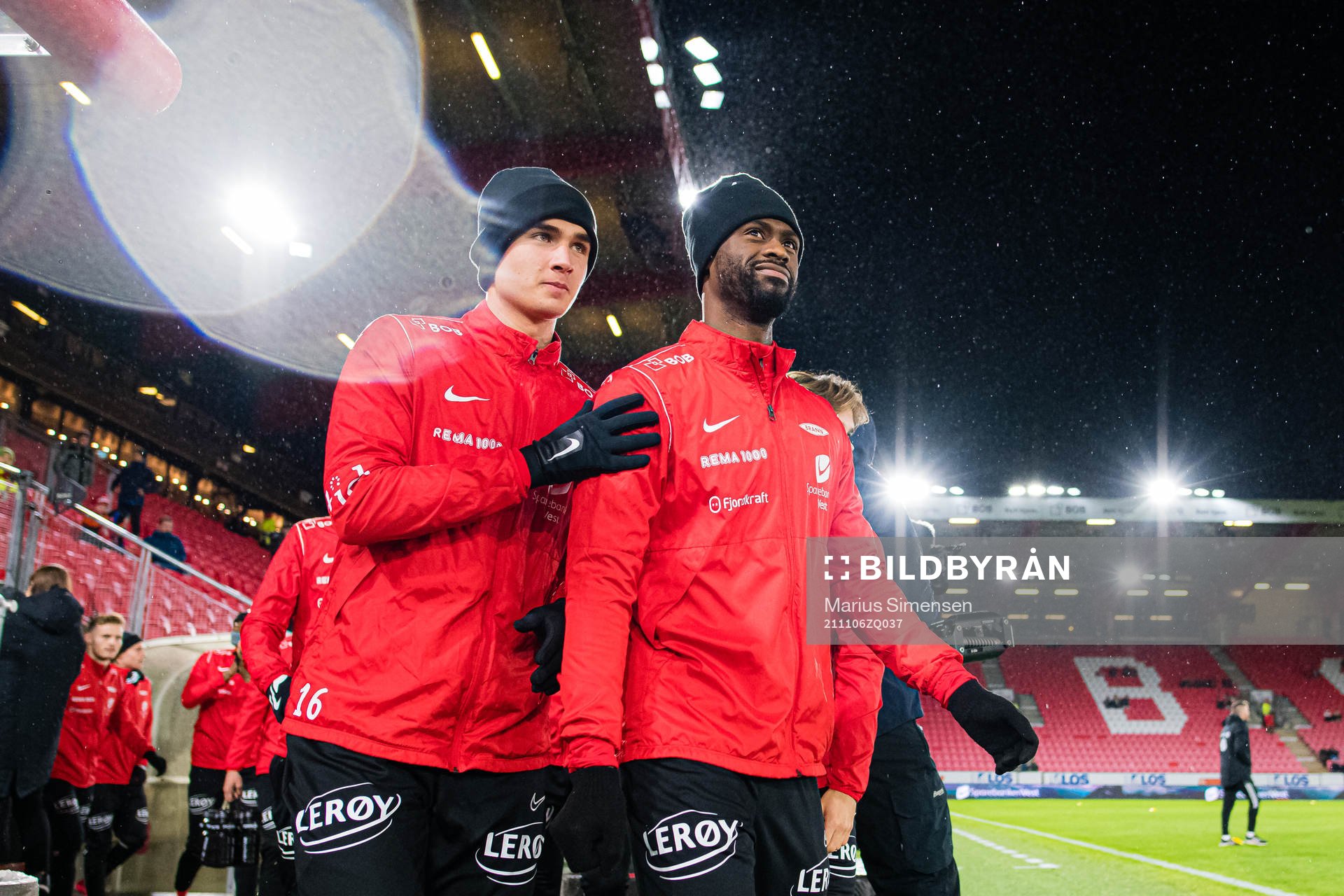 Filip Møller Delaveris and Vajebah Kaliefah Sakor of Brann
