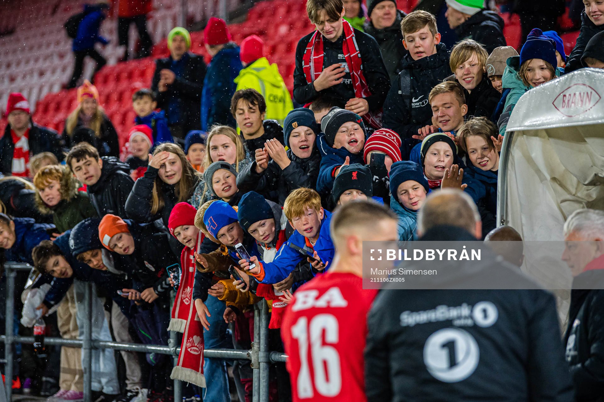 Spectators in the stands