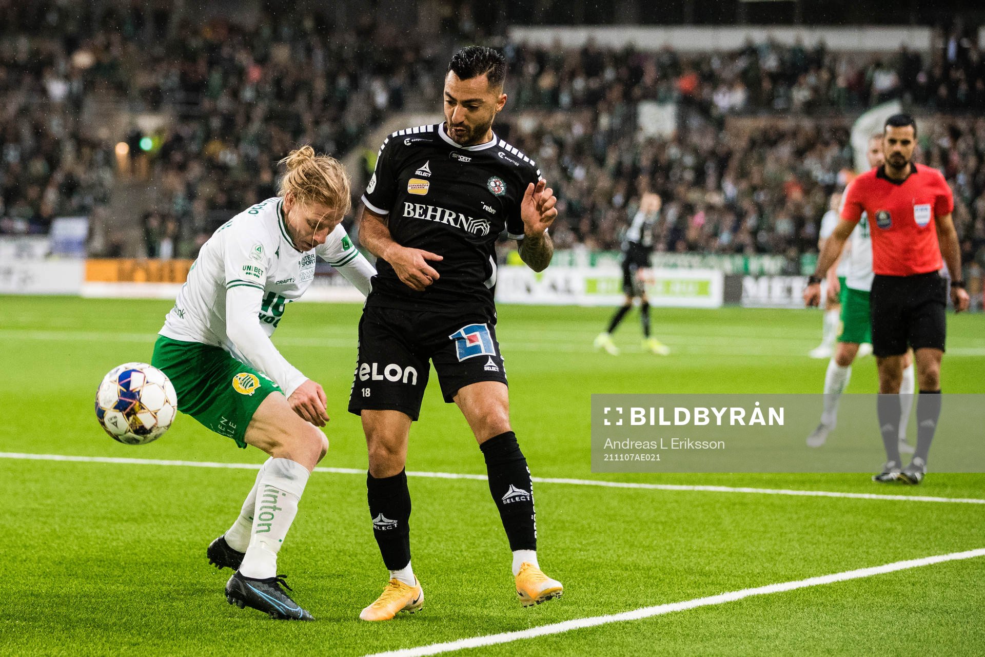 Hammarbys Gustav Ludwigson och Örebros Jiloan Hamad