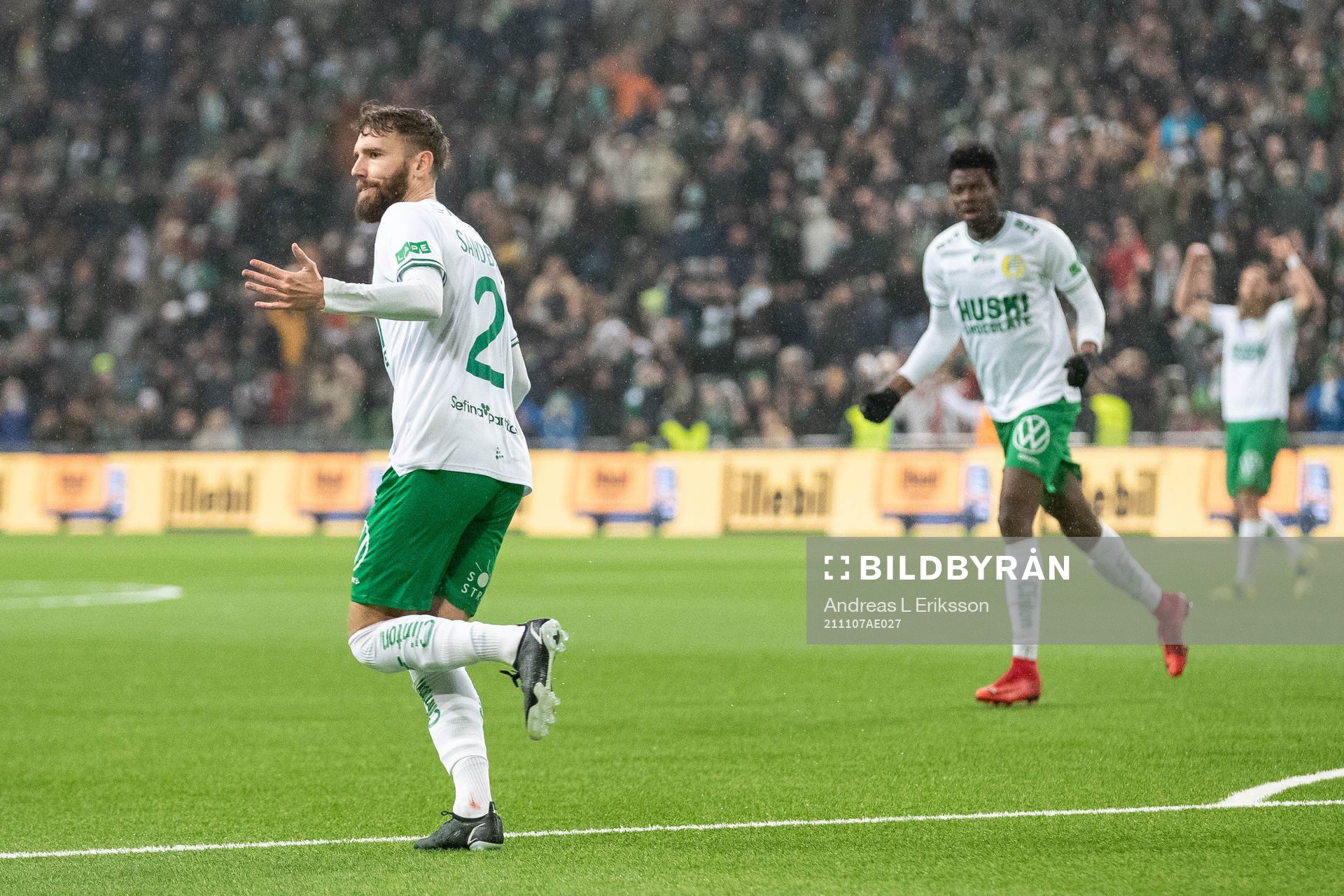 Hammarbys Simon Sandberg jublar