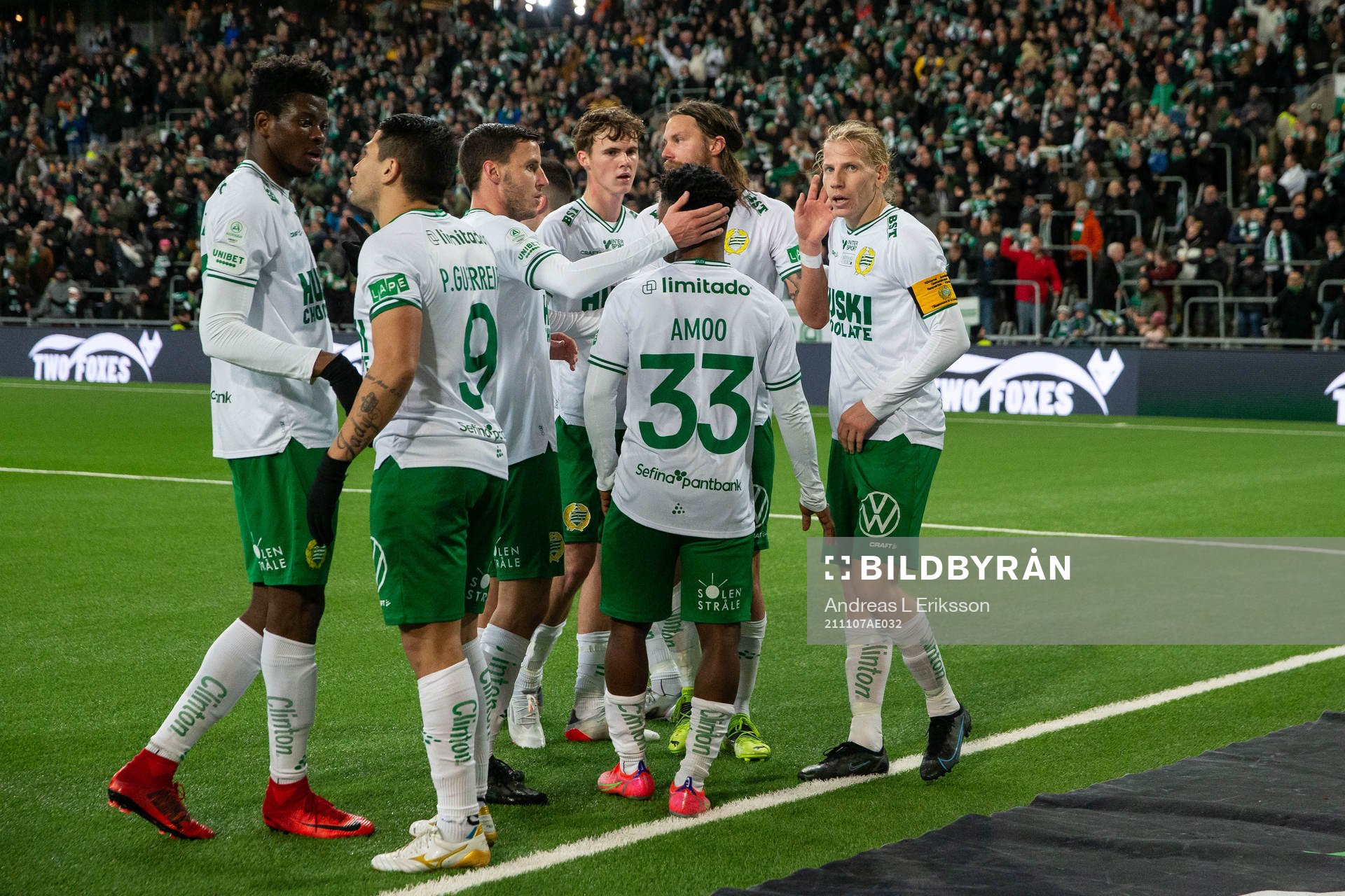 Hammarbys Gustav Ludwigson jublar