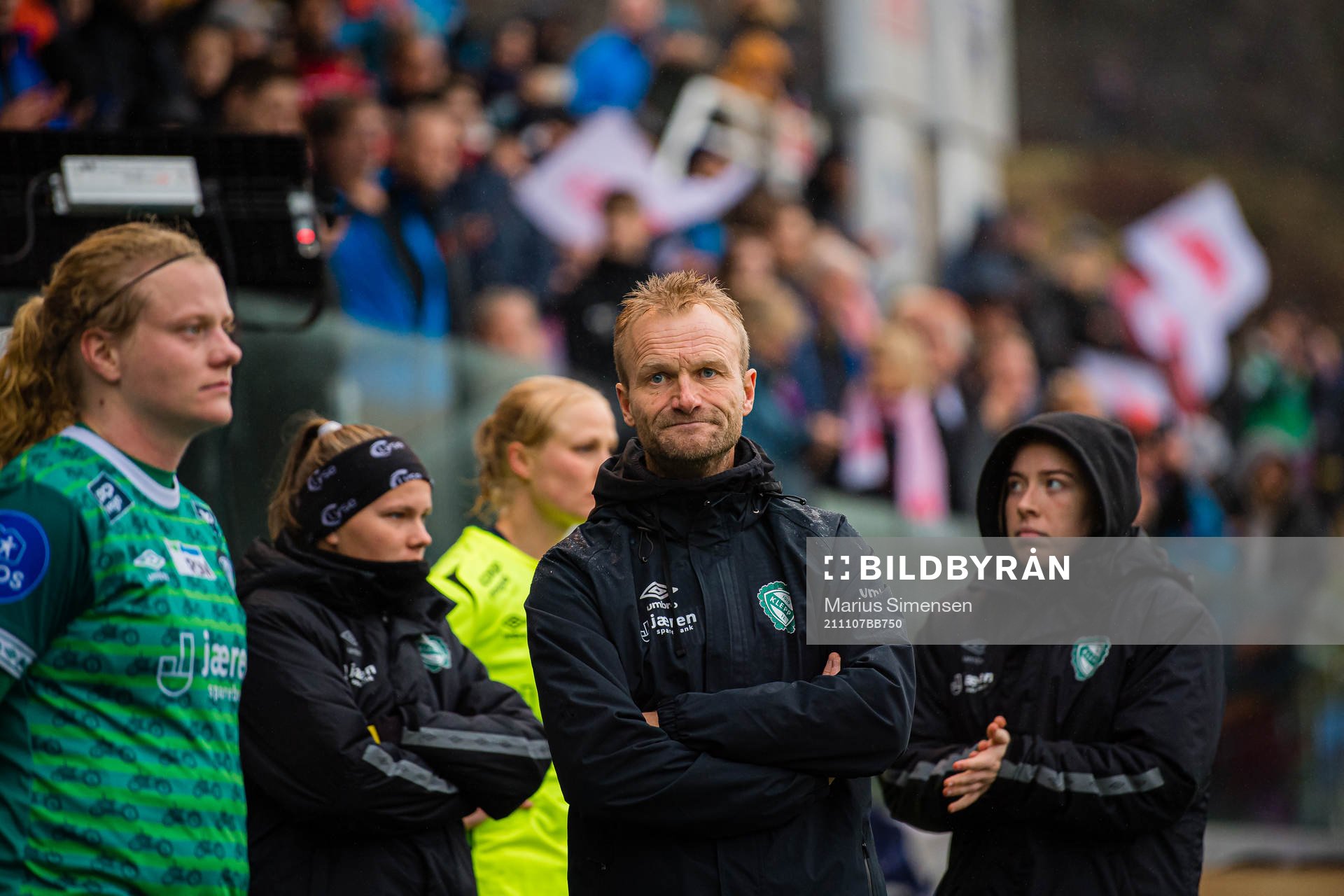Owe Salvesen, head coach of Klepp, looks dejected
