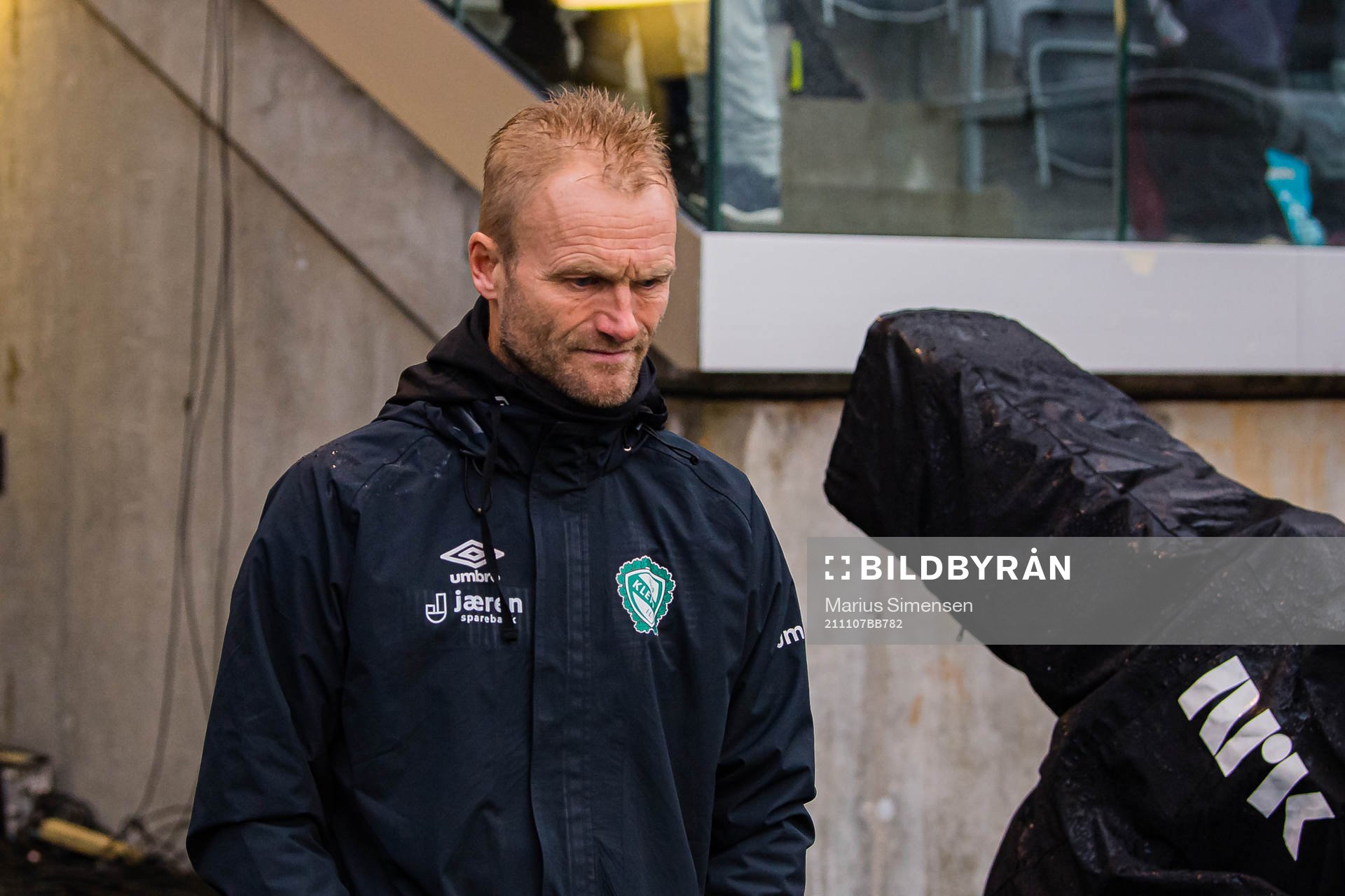 Owe Salvesen, head coach of Klepp, looks dejected