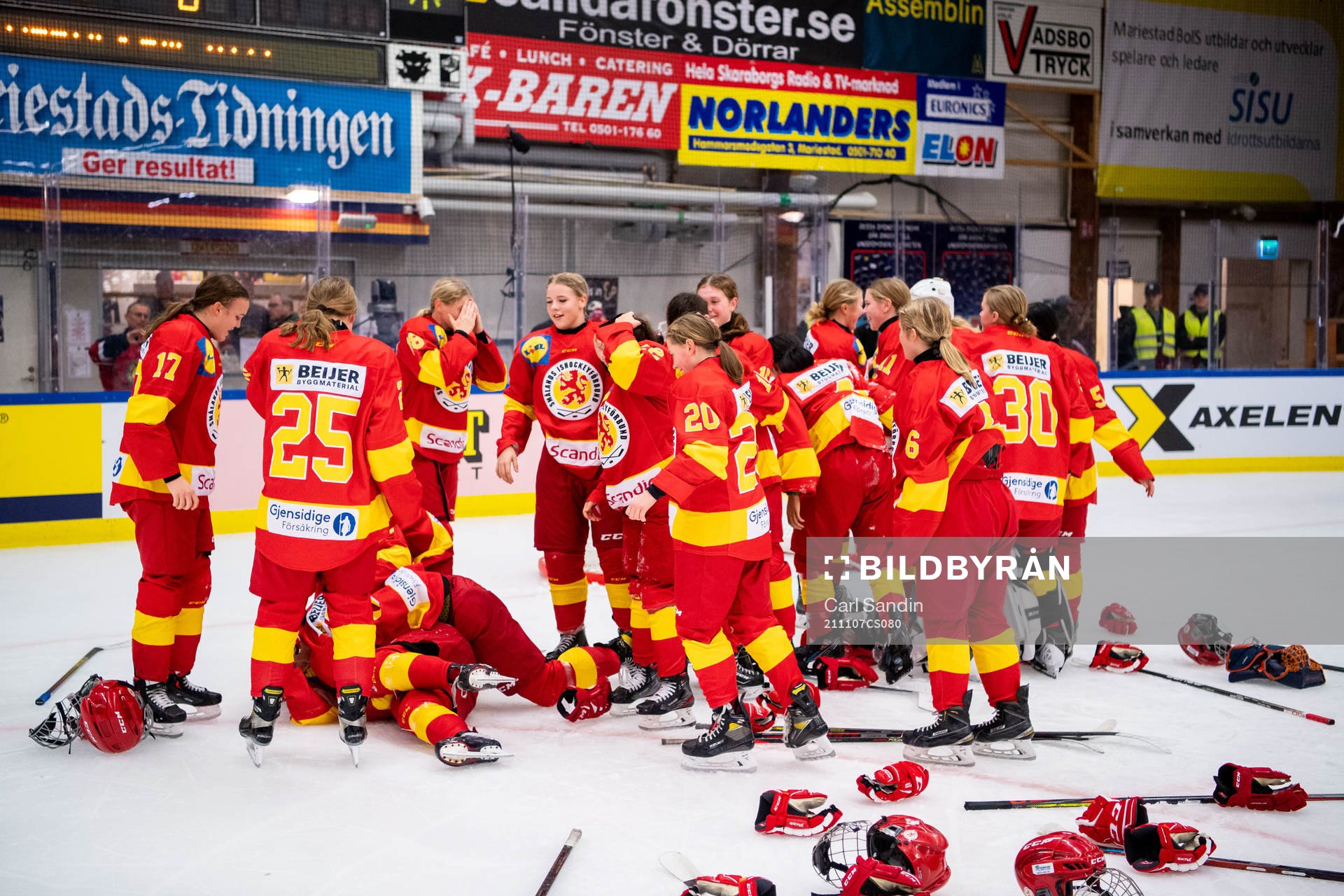 Smålands spelare jublar