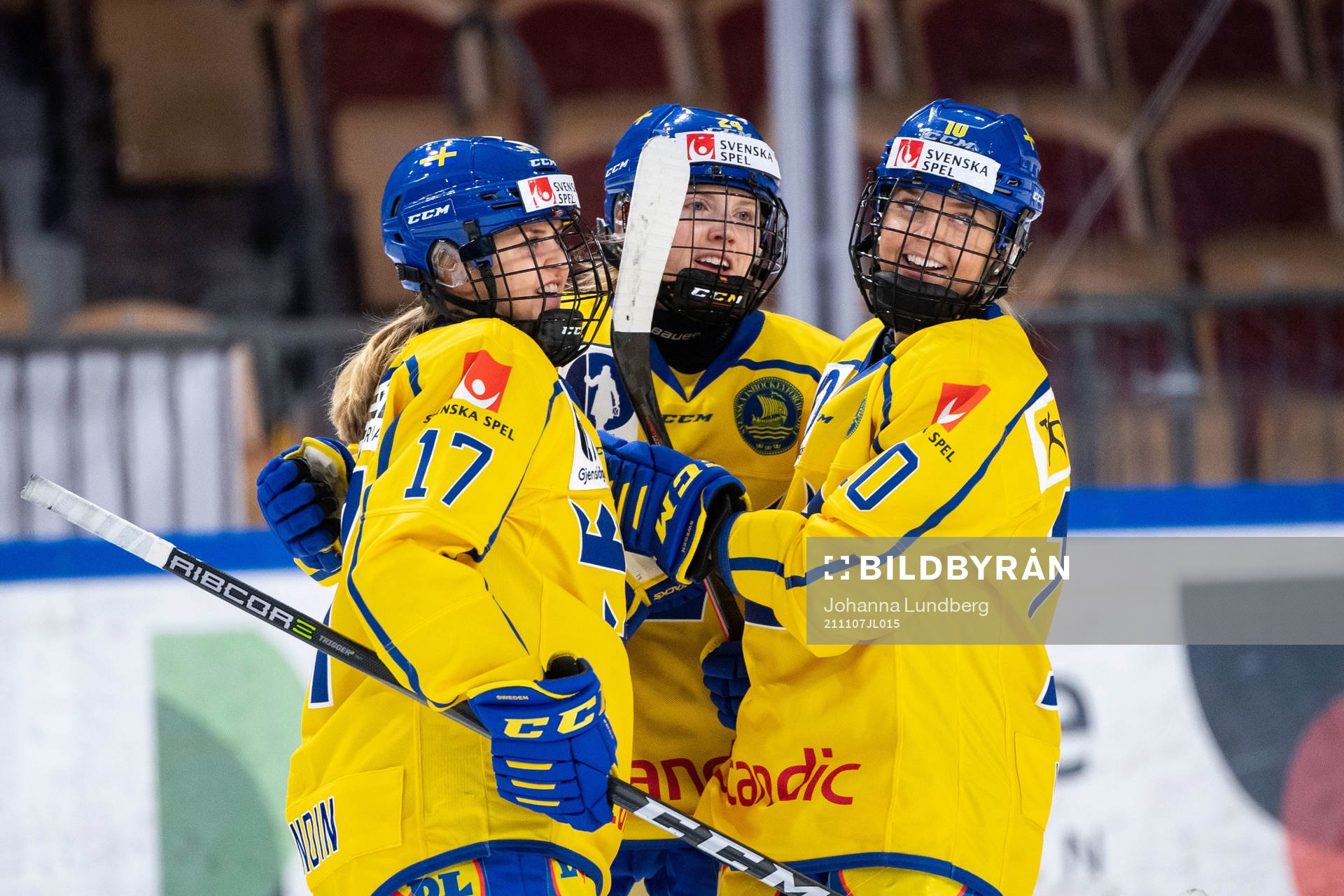 Sofie Lundin of Sweden celebrates 3-0 togheter Felizia