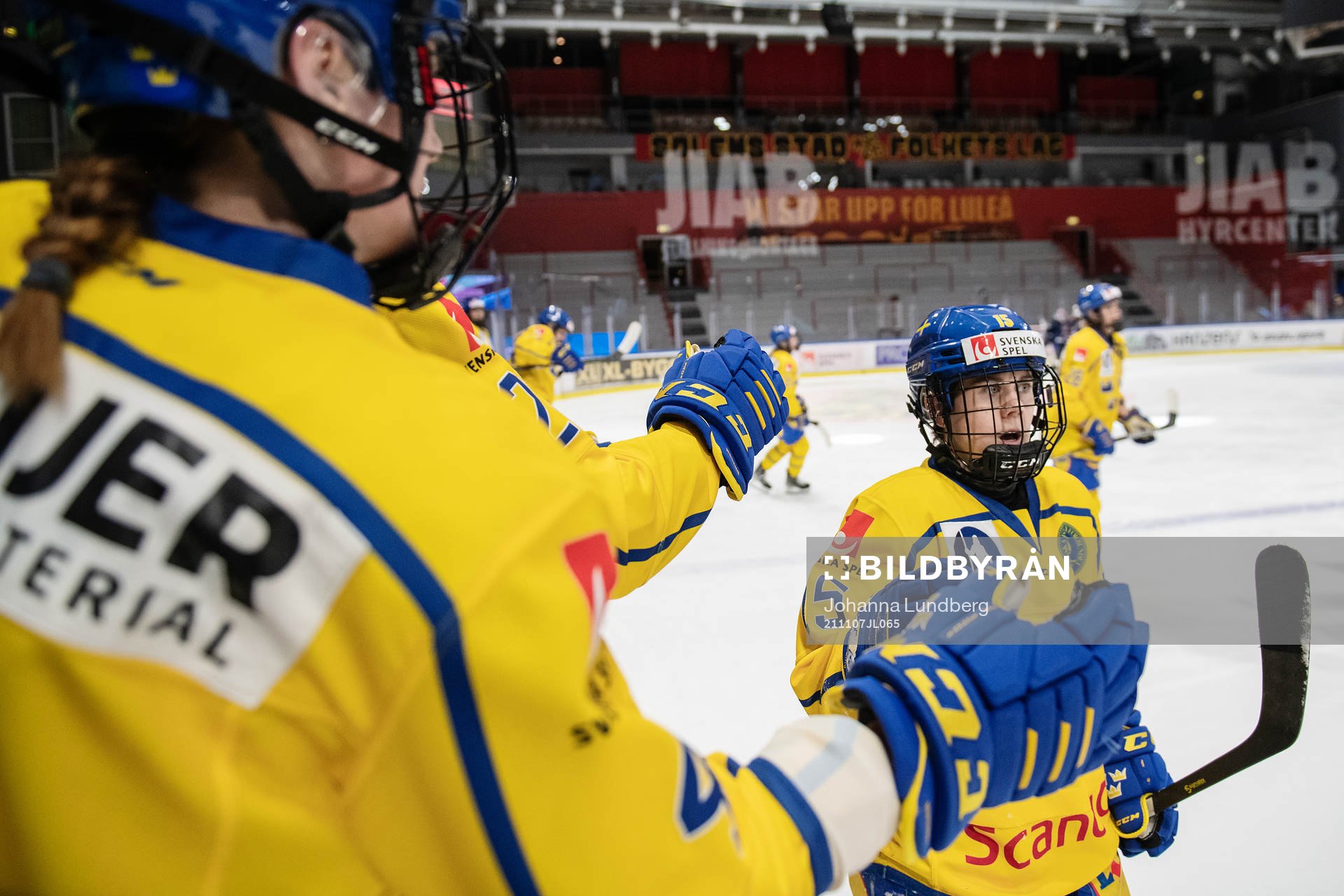 Lisa Johansson of Sweden celebrates