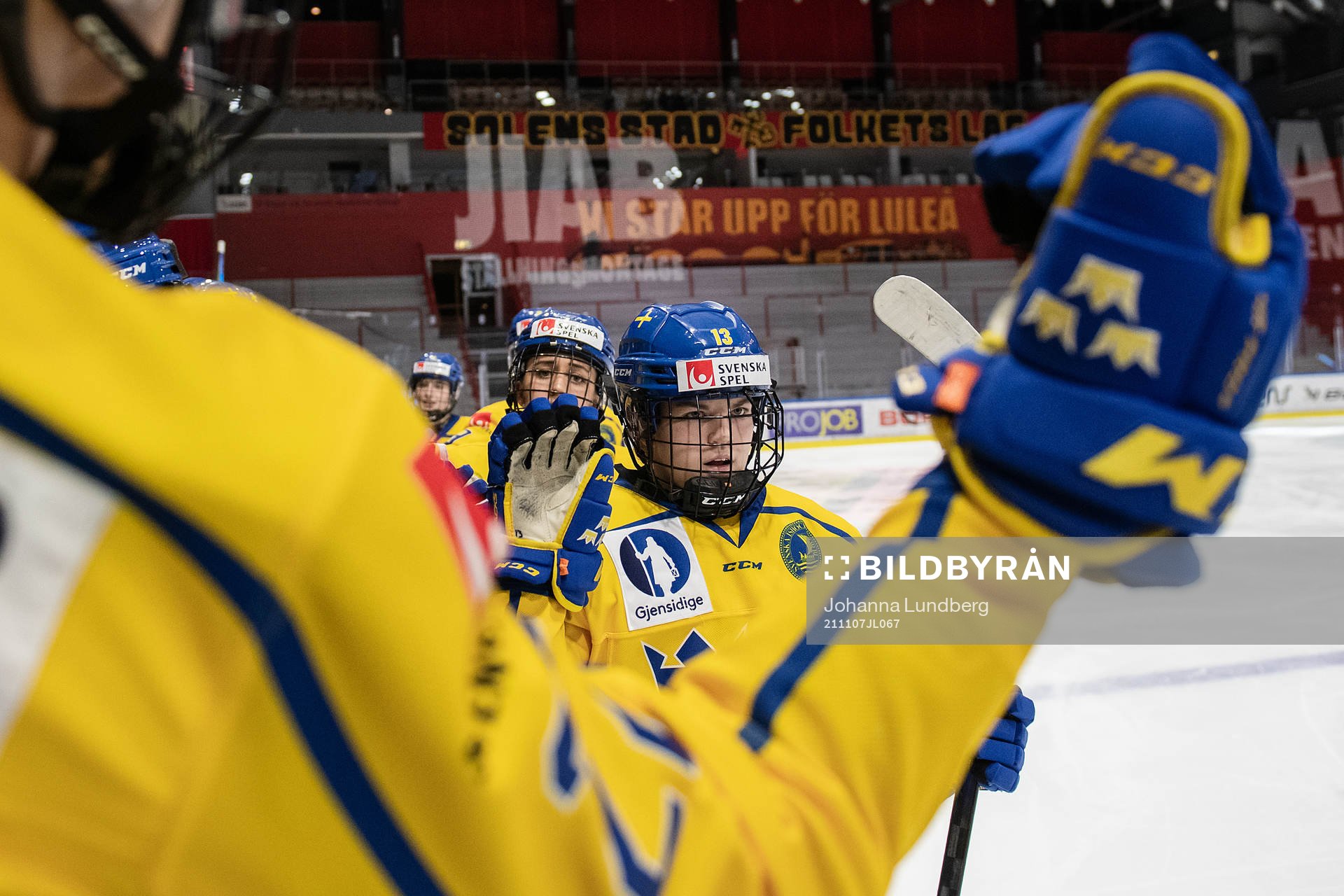 Emma Muren of Sweden celebrates