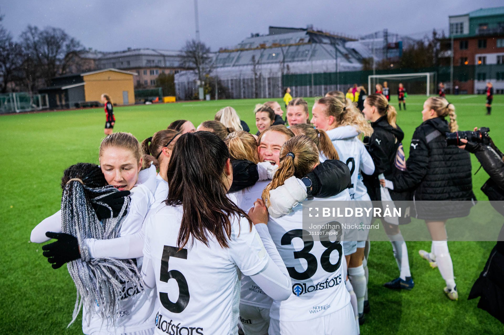 Umeås spelare jublar