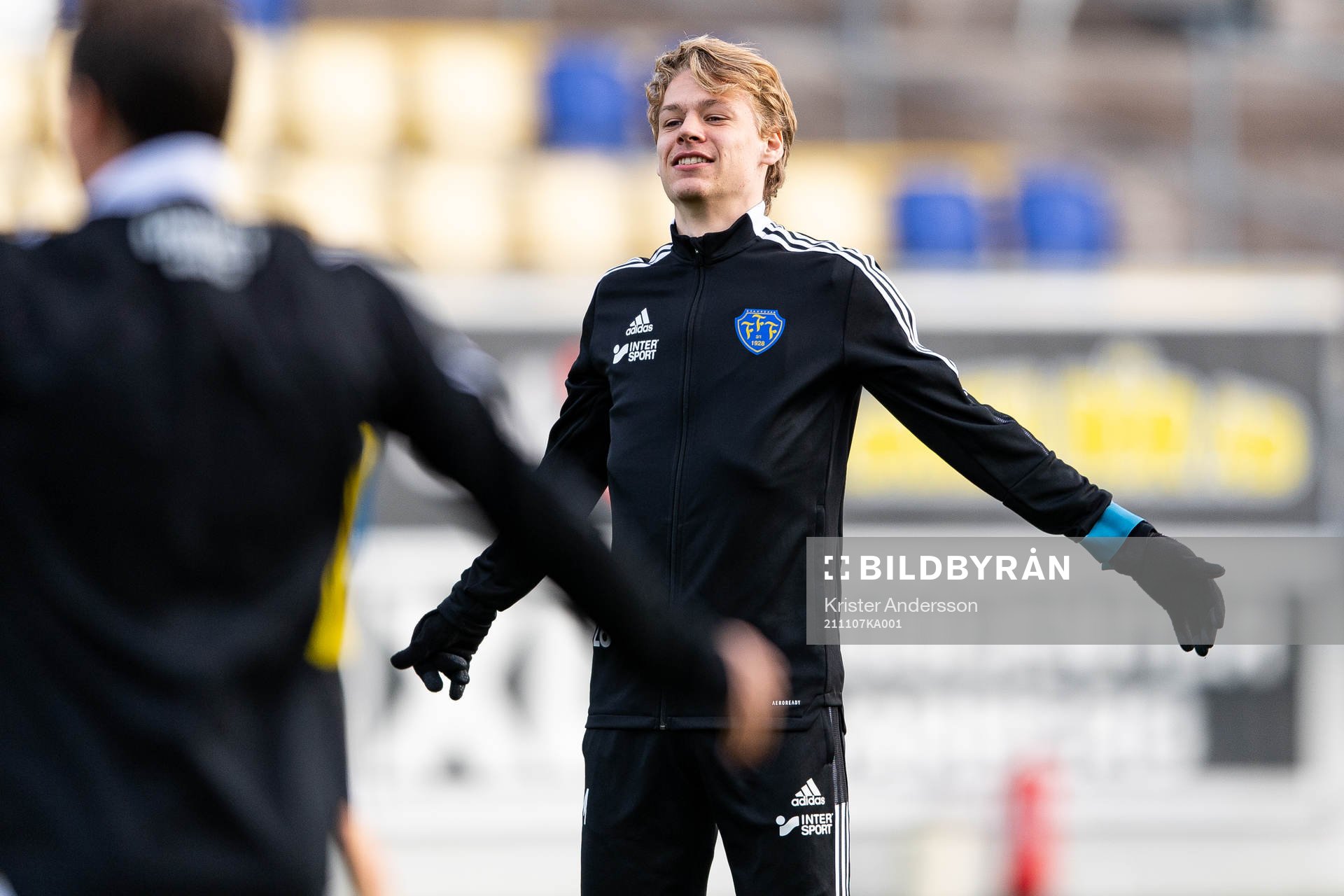 Falkenbergs Melker Nilsson före fotbollsmatchen i