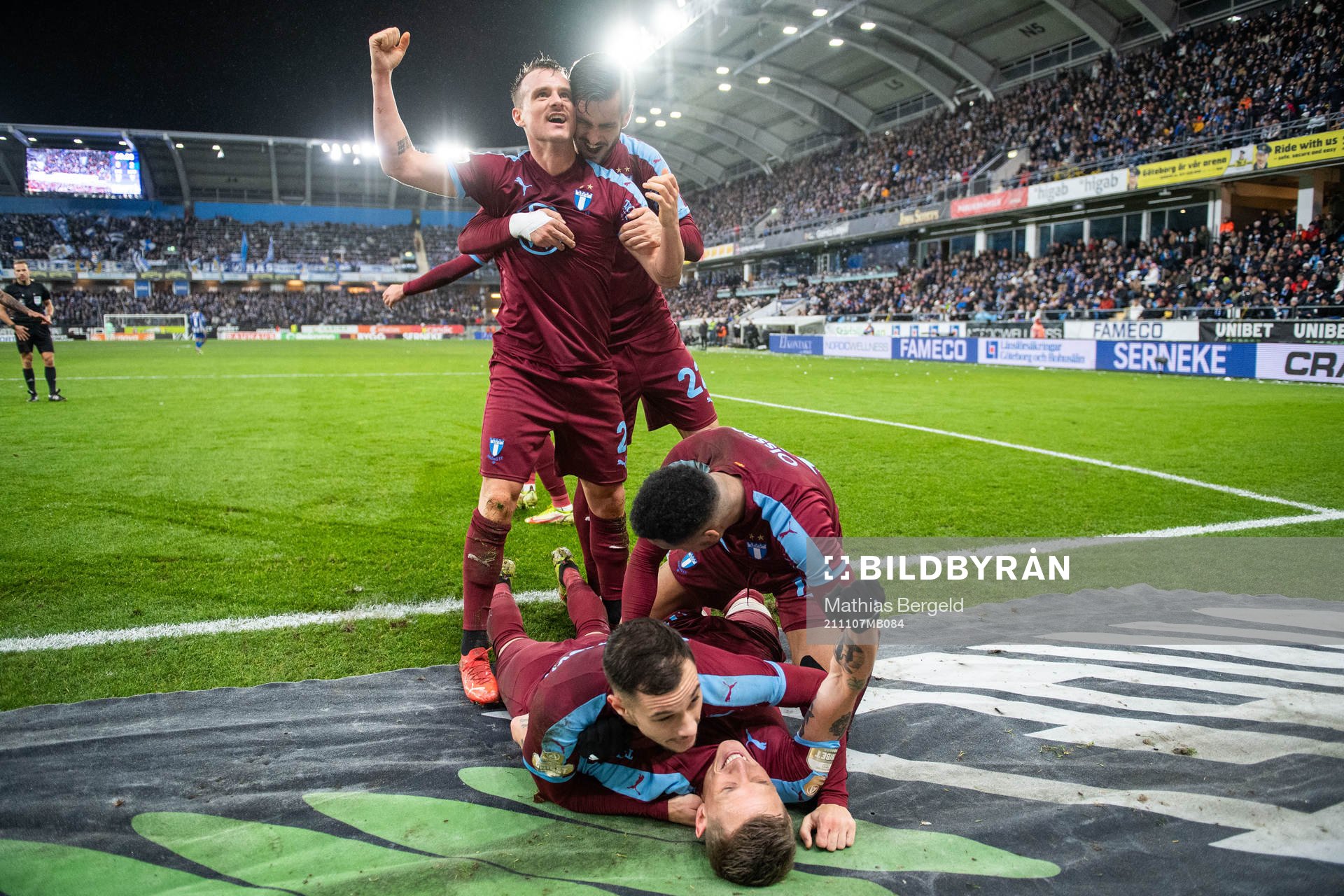Malmö FFs Eric Larsson, Adi Nalic, Martin Olsson, Veljko