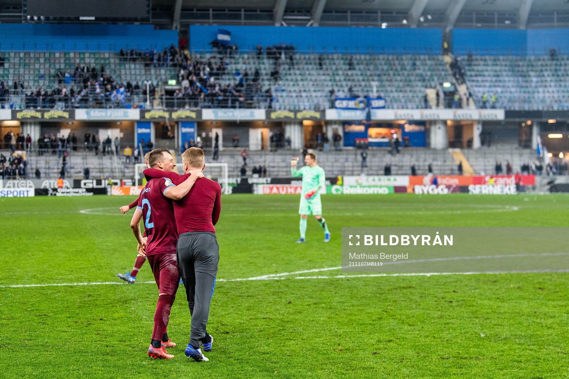 Malmö FFs Eric Larsson och Anders Christiansen jublar