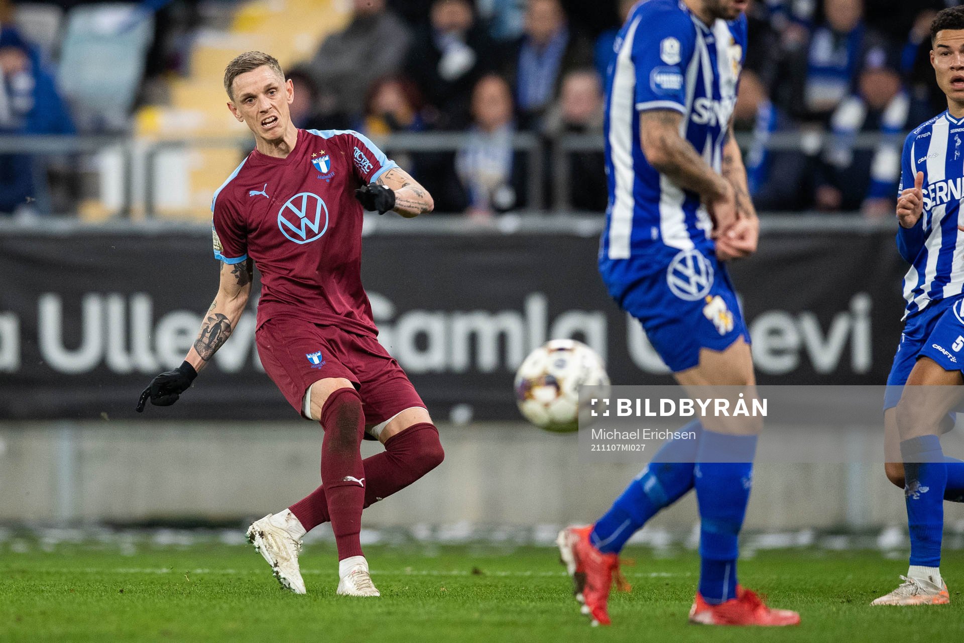 Malmö FFs Sören Rieks skjuter in 0-1