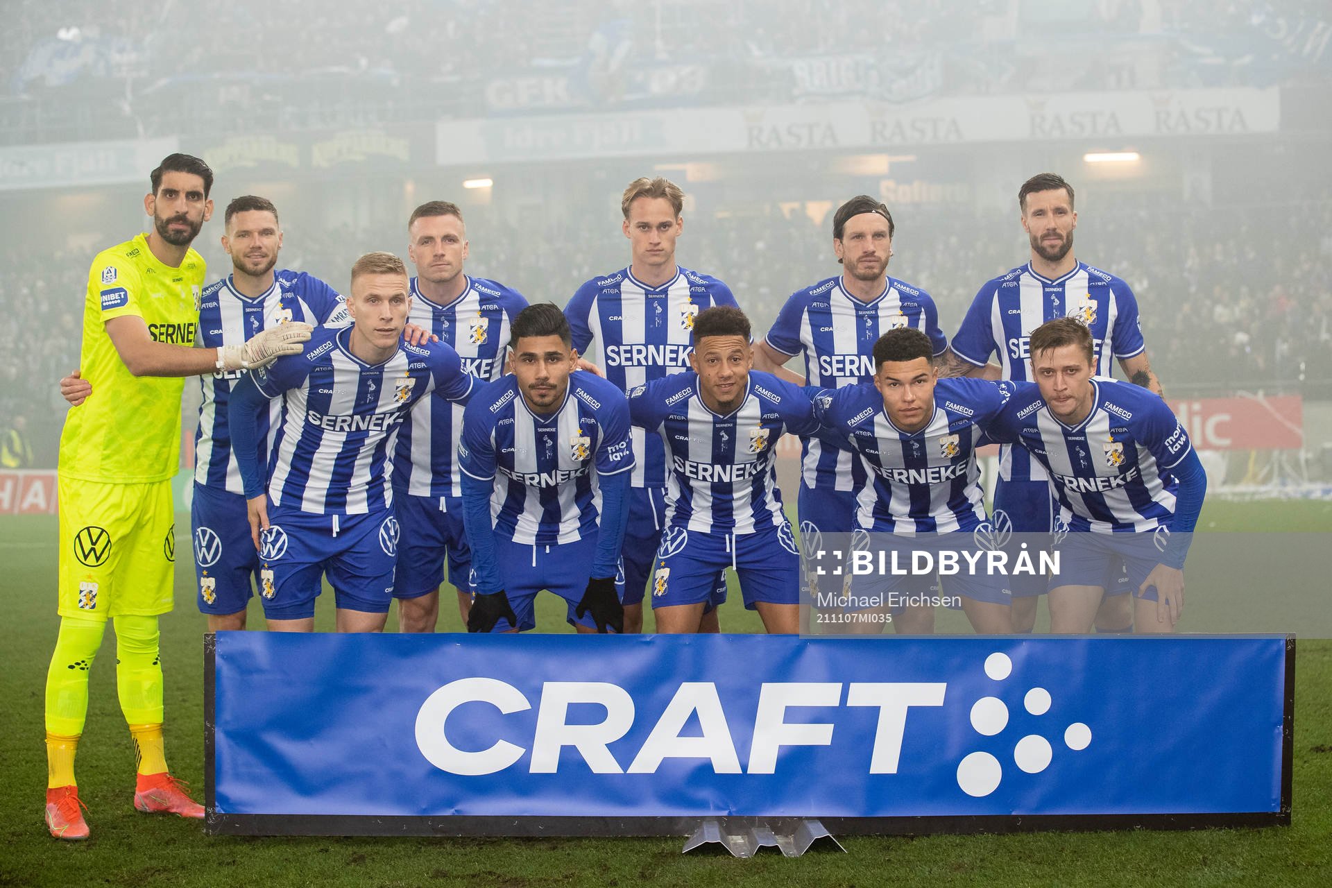 IFK Göteborgs startelva innan fotbollsmatchen i