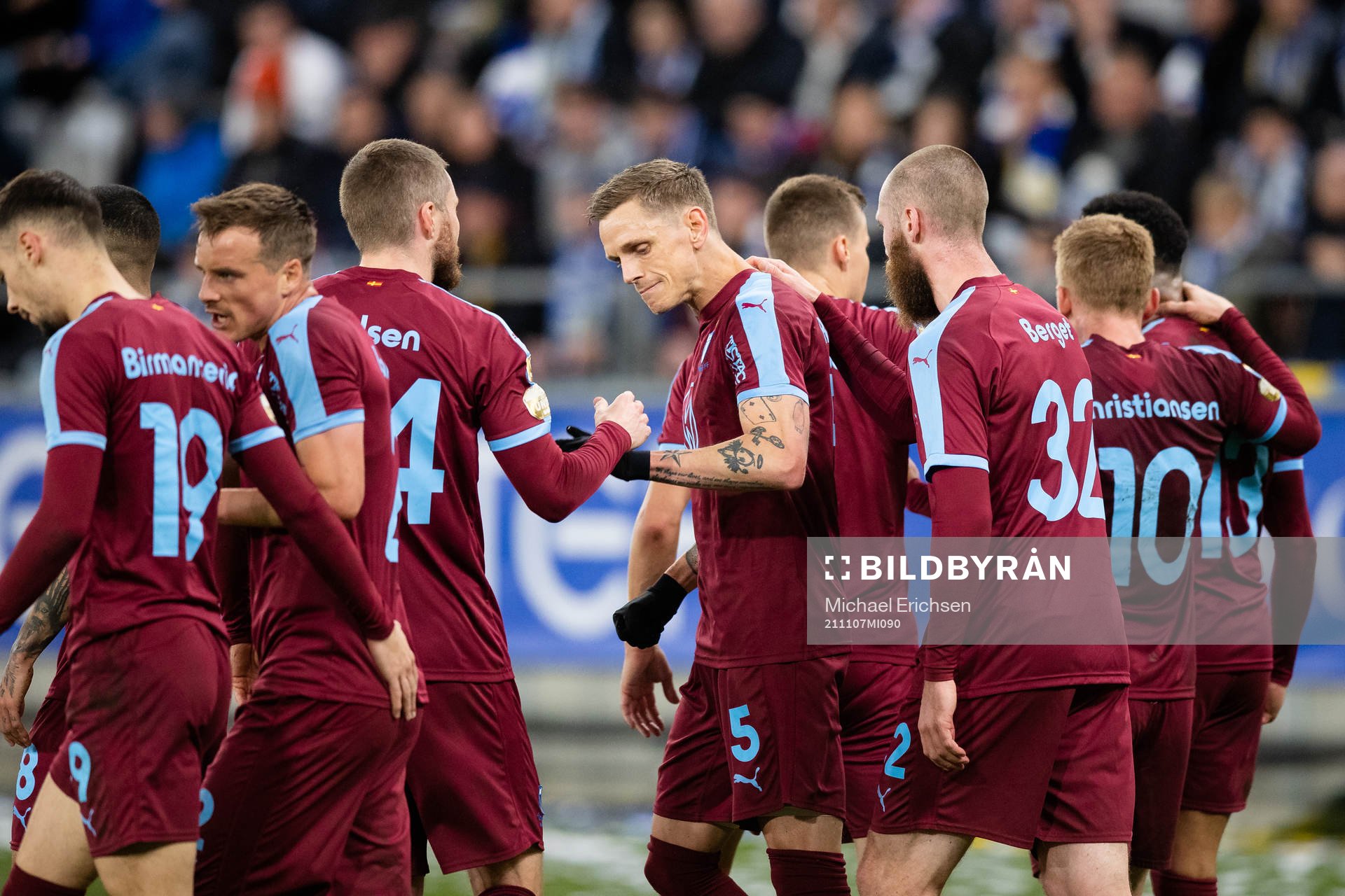 Malmö FFs Sören Rieks jublar med lagkamrater