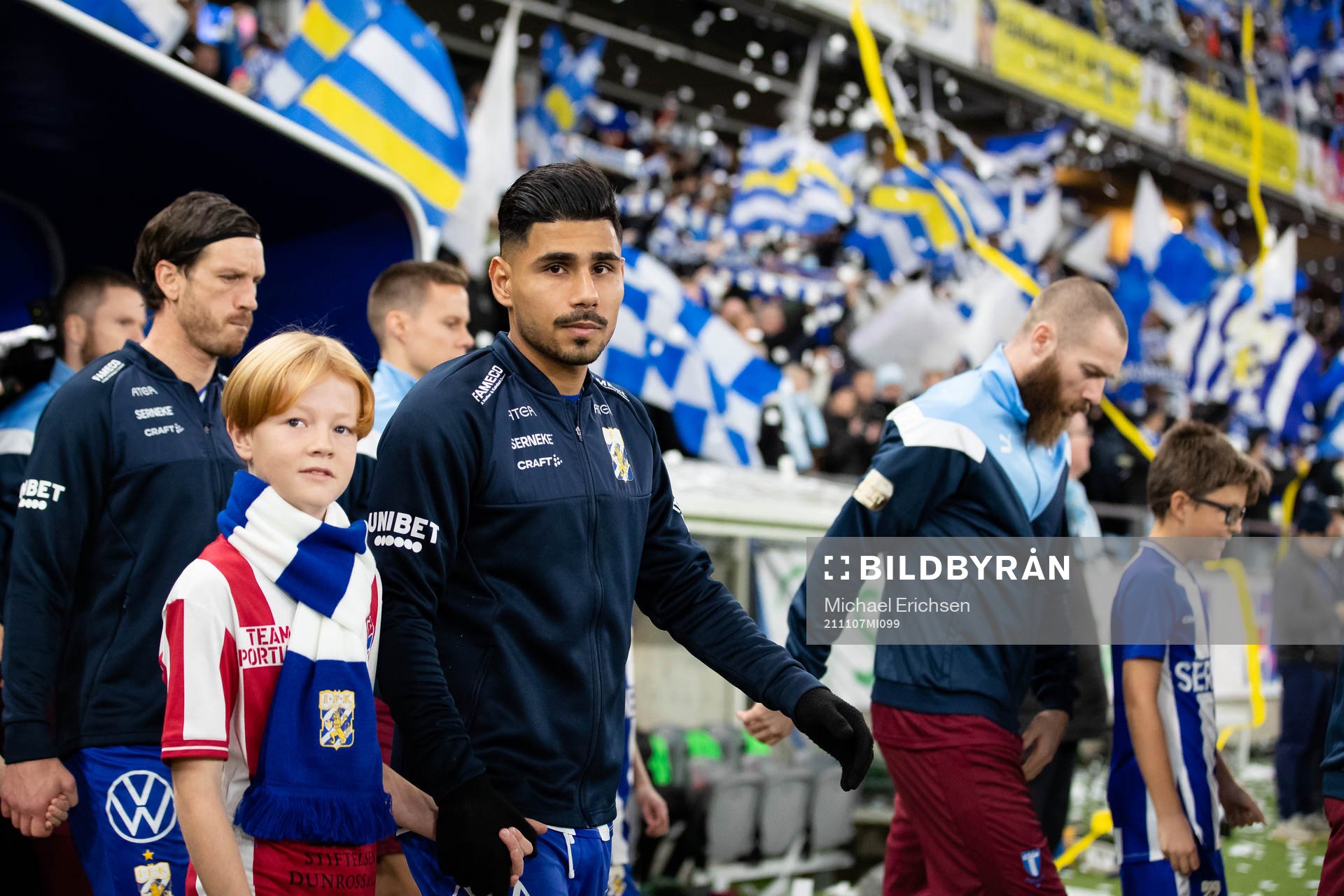 IFK Göteborgs Hosam Aiesh innan fotbollsmatchen i