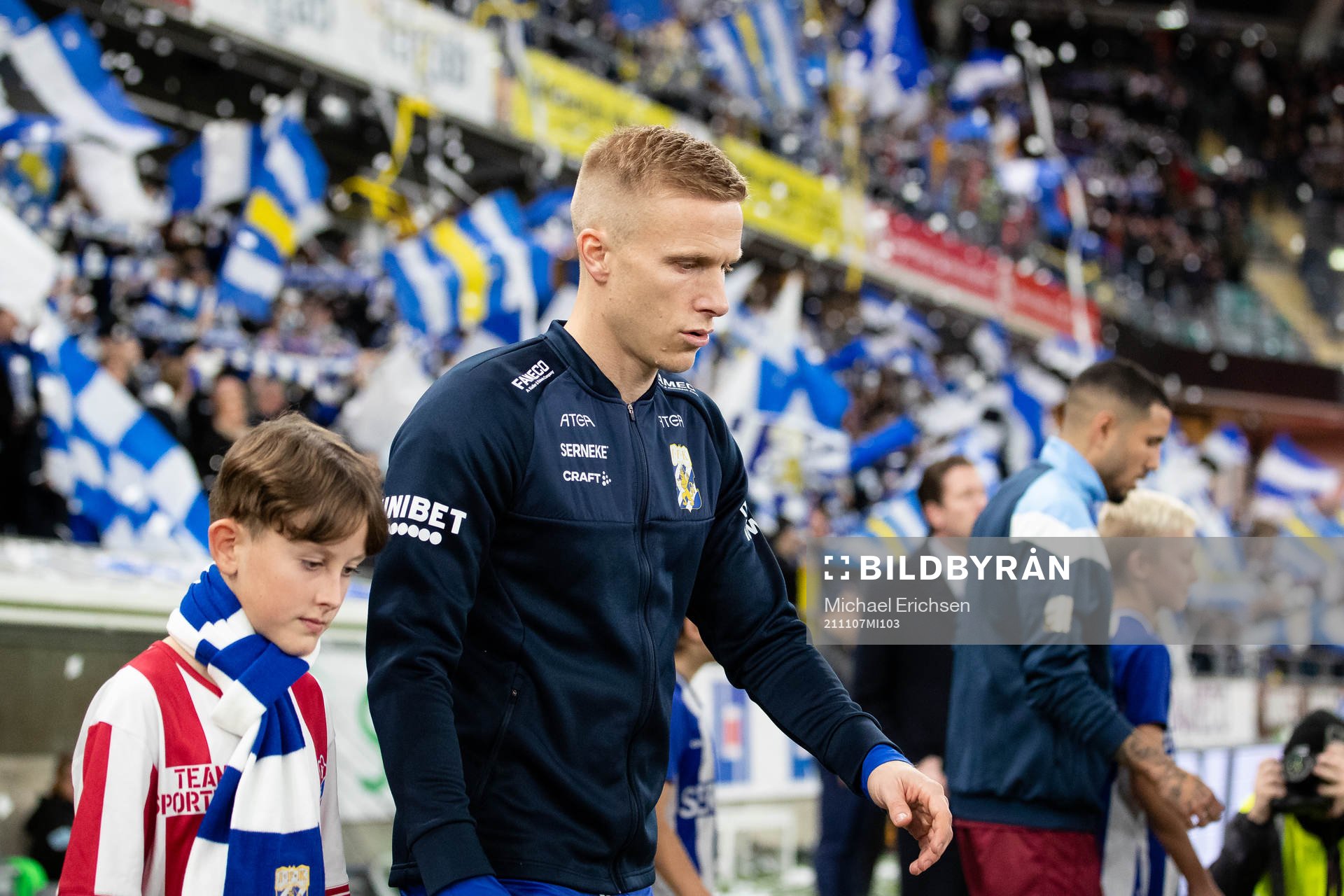 IFK Göteborgs Oscar Wendt innan fotbollsmatchen i