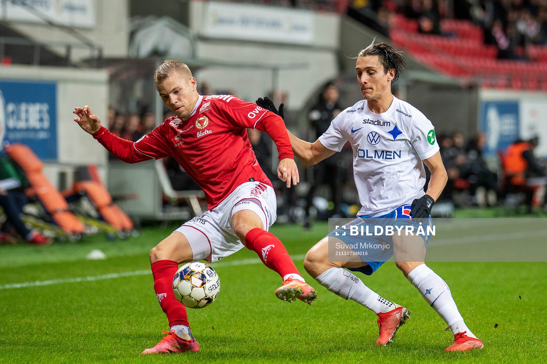 Kalmars Sebastian Ring och IFK Norrköpings Jonathan Levi