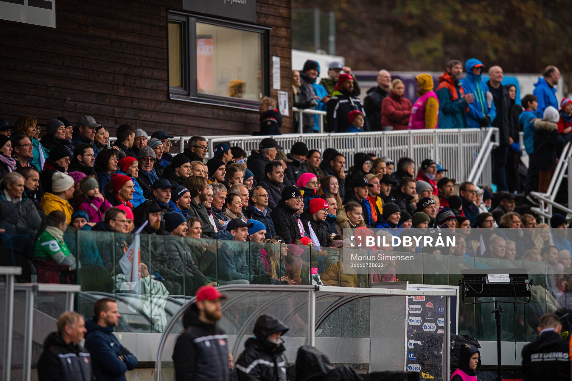 Spectators in the stands
