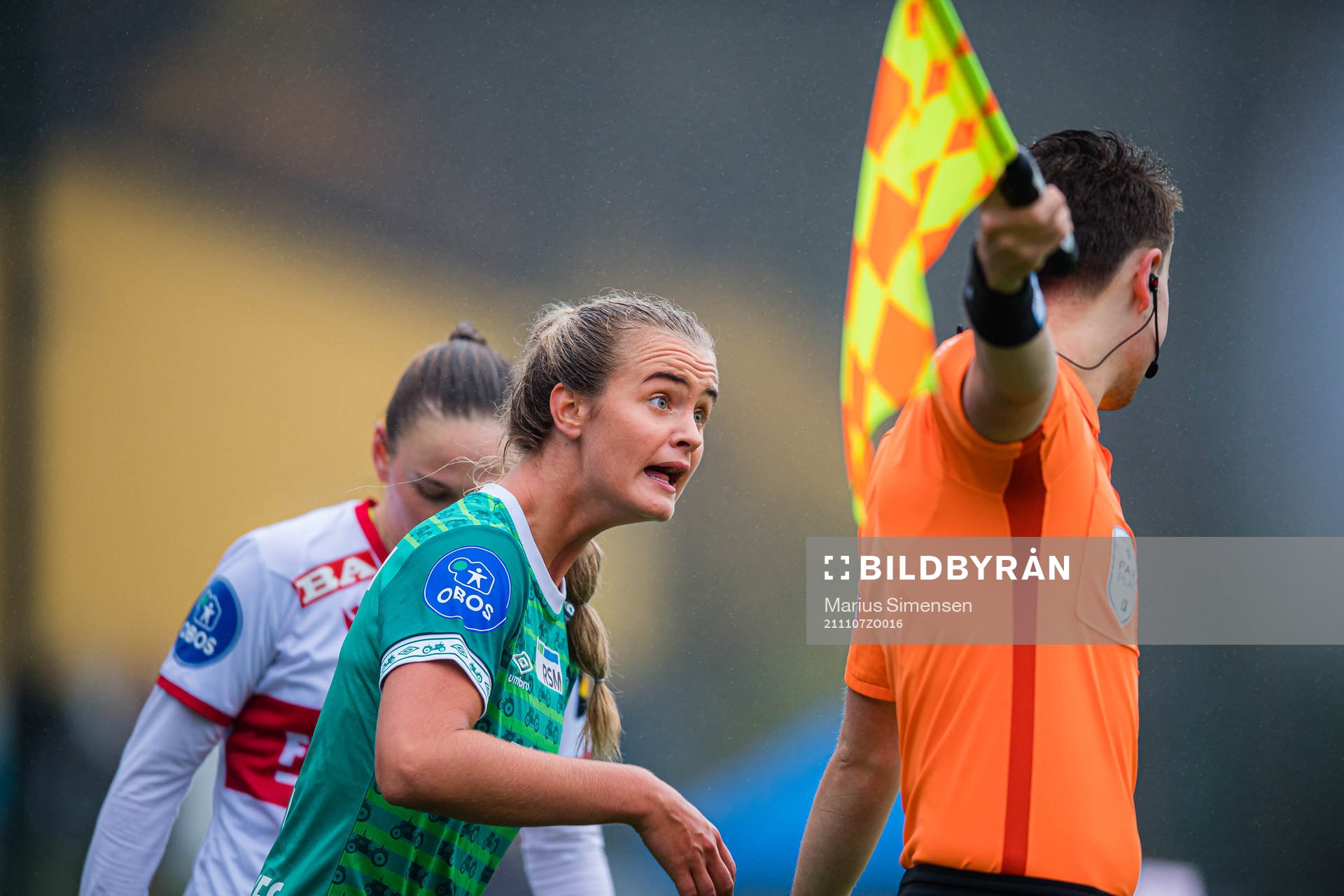 Emma Braut Brunes of Klepp reacts