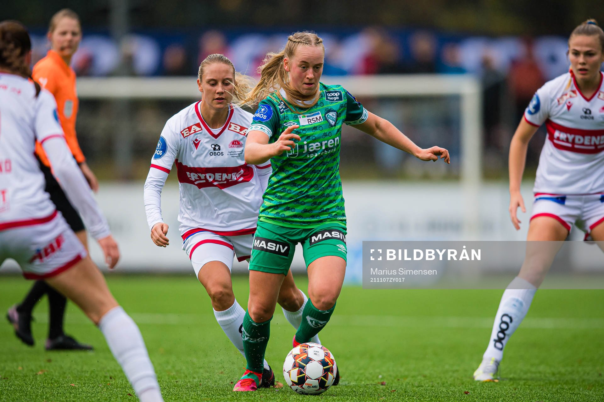 Ingeborg Lye Skretting of Klepp during the Toppserien football match between Sandviken and Klepp on November 7, 2021 in Bergen.