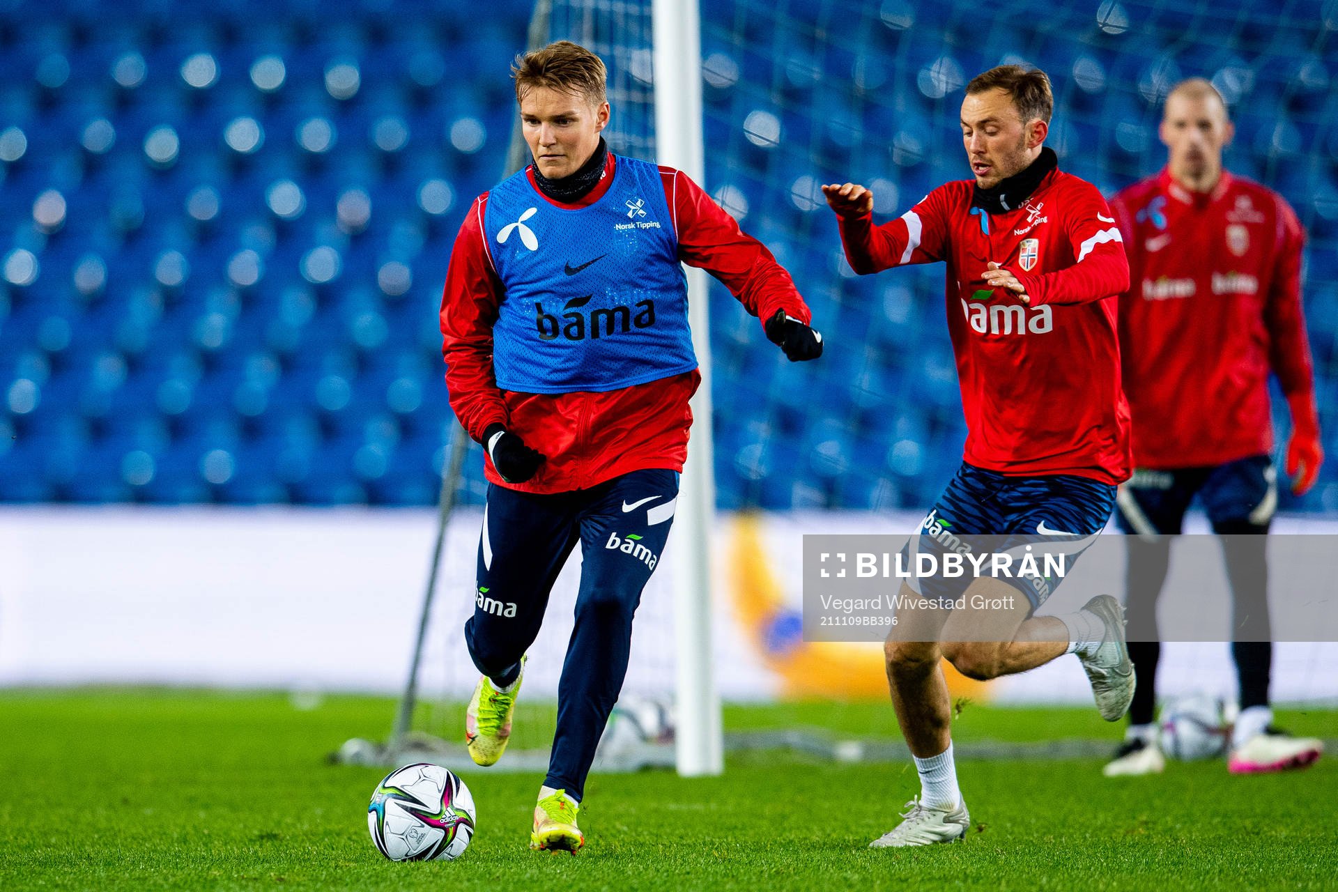 Martin Ødegaard and Fredrik Aursnes of the Norwegian