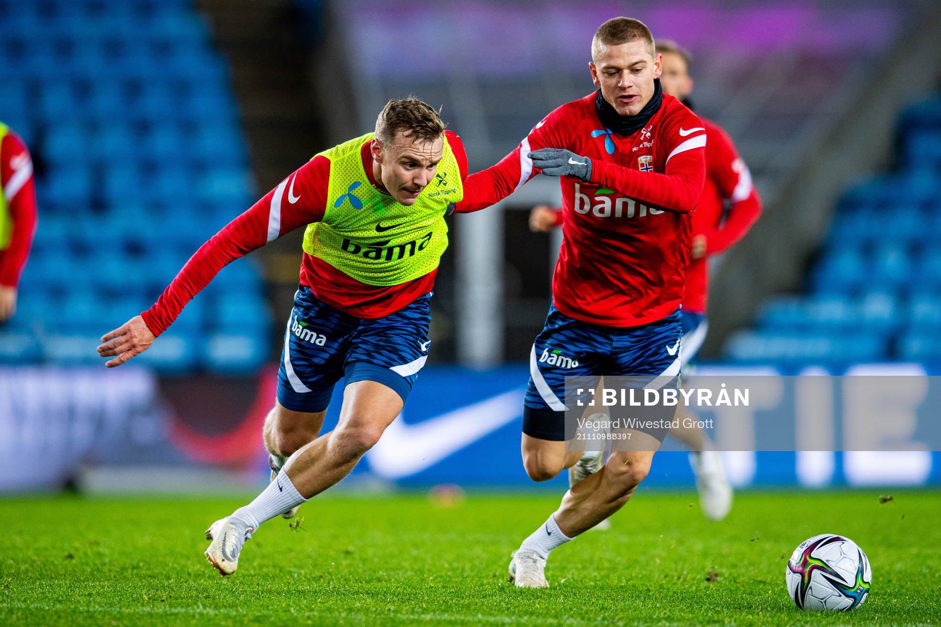 Marius Lode and Julian Ryerson of the Norwegian national