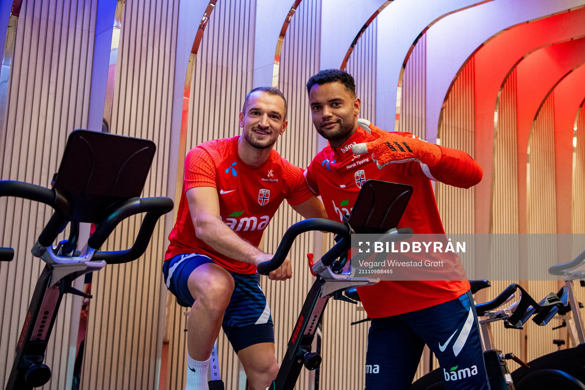 Veton Berisha and goalkeeper Sten Grytebust of the