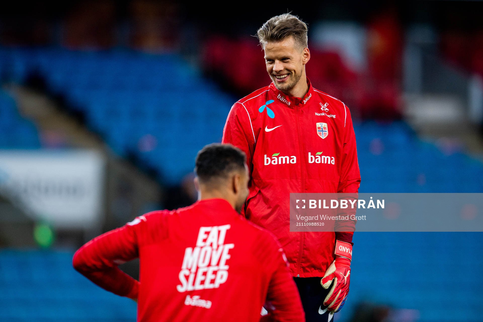 Goalkeeper Ørjan Håskjold Nyland of the Norwegian