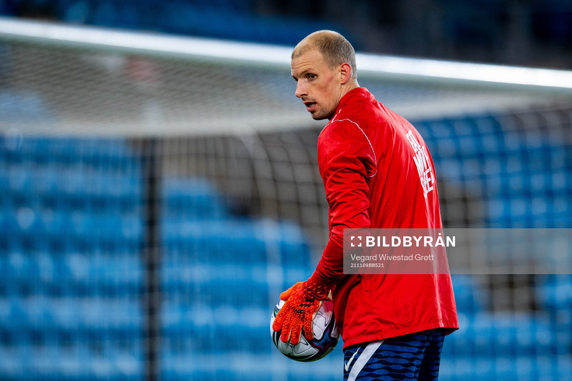 Goalkeeper André Hansen of the Norwegian national football