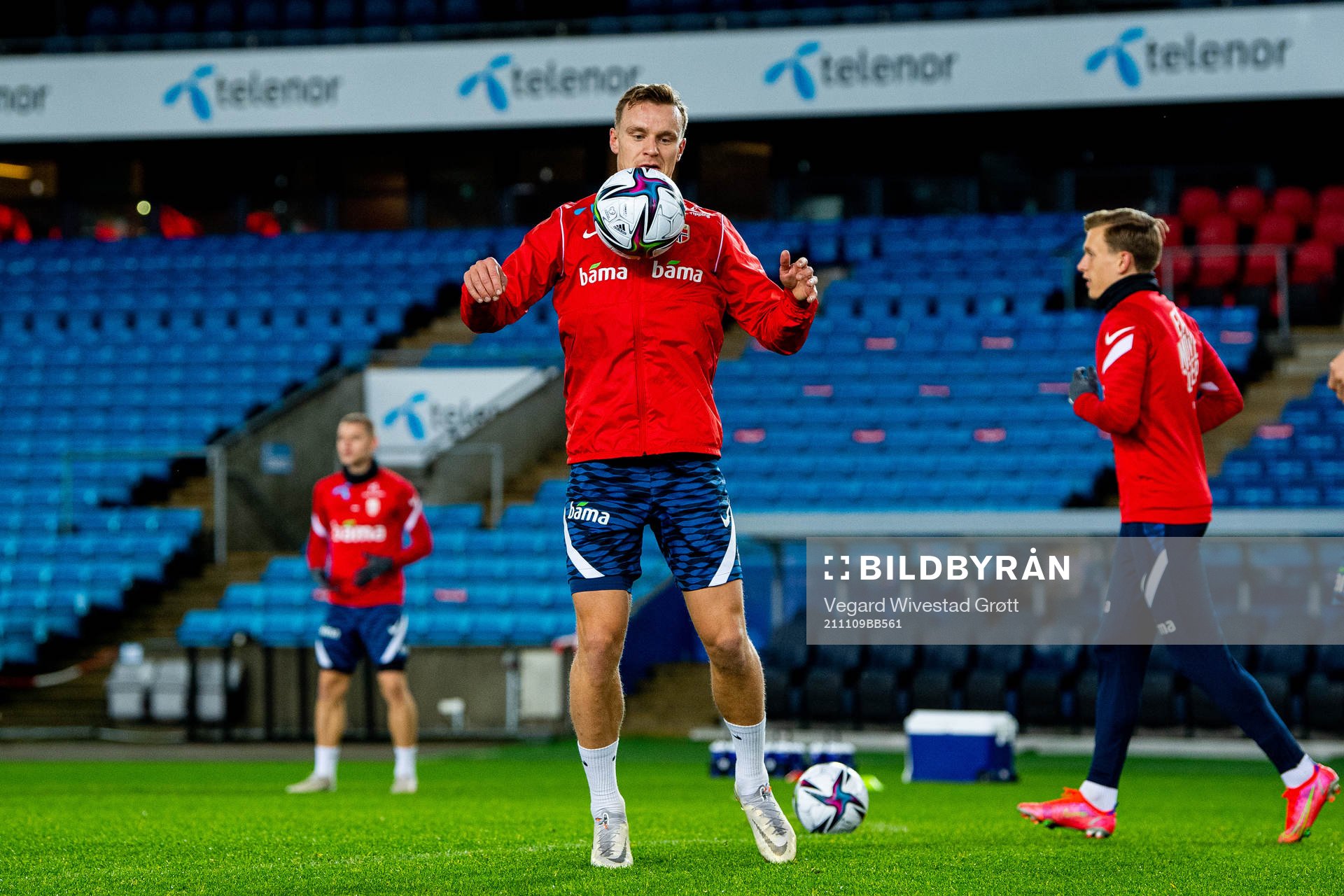 Marius Lode of the Norwegian national football team