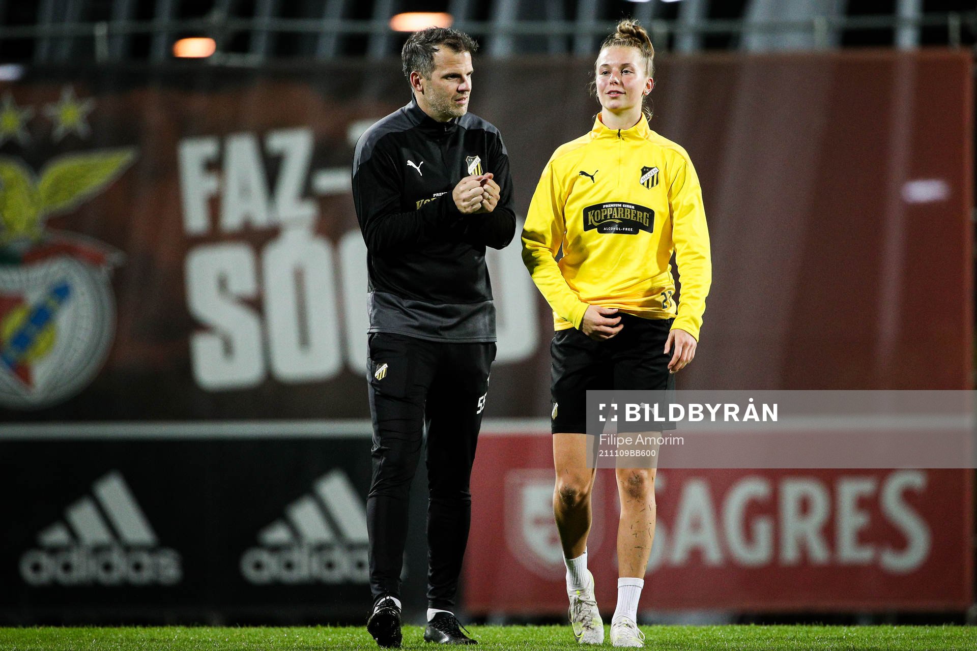 Robert Vilahamn, head coach, and Dilja Yr Zomers of Häcken