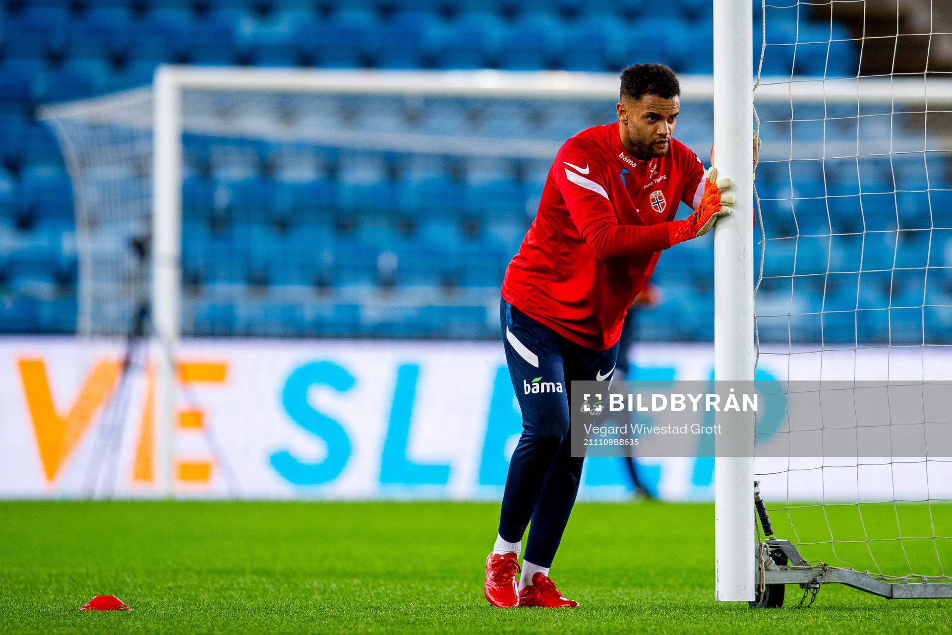 Goalkeeper Sten Grytebust of the Norwegian national