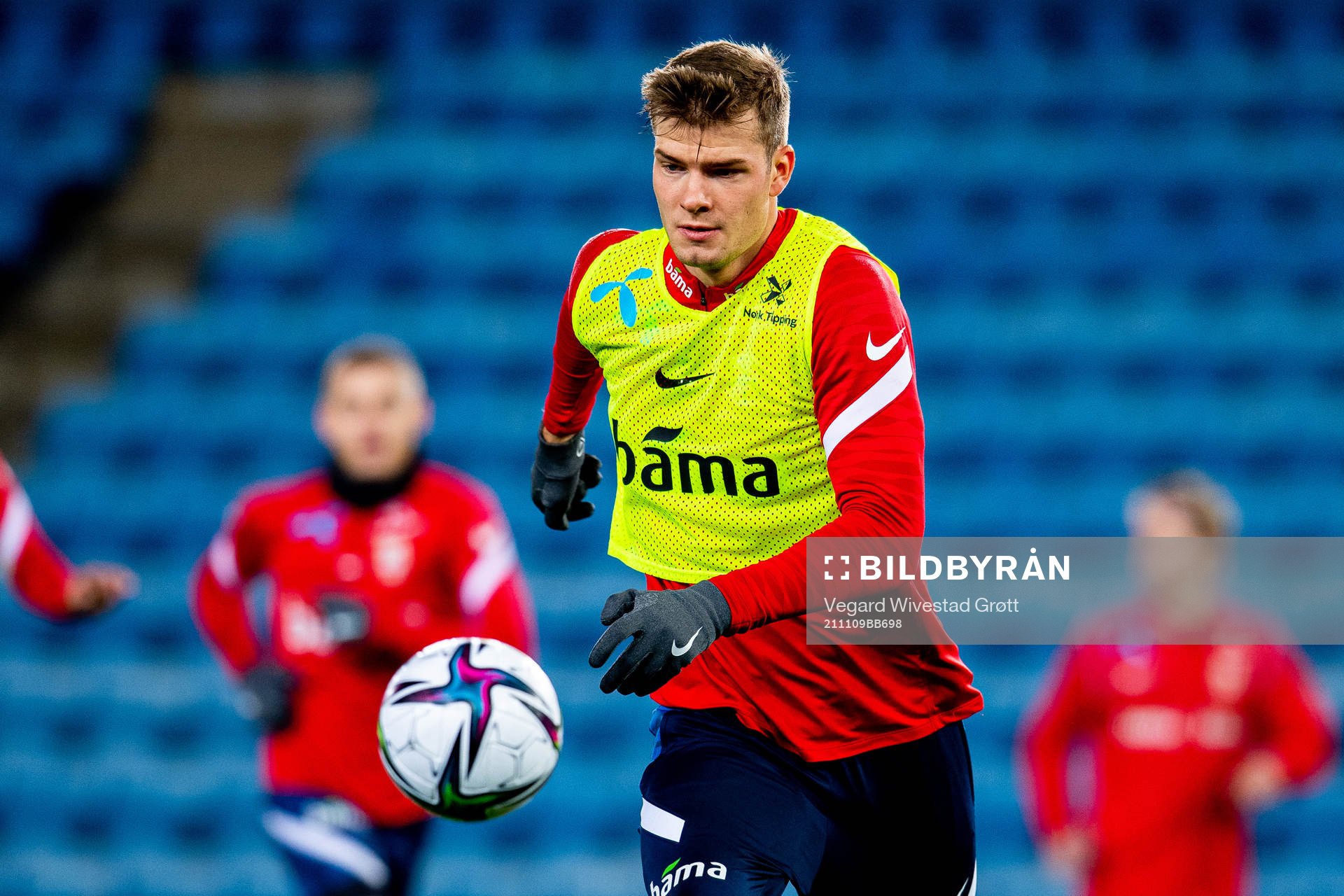Alexander Sørloth of the Norwegian national football team