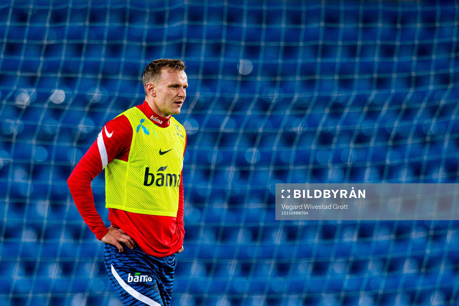 Marius Lode of the Norwegian national football team