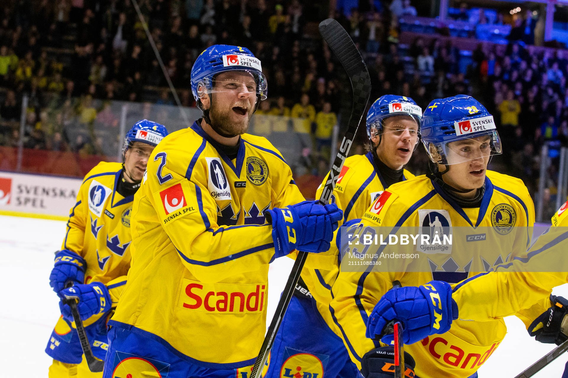 Sveriges Christian Folin och Pontus Holmberg jublar