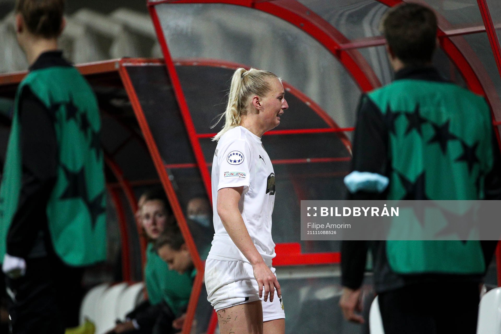 Stina Blackstenius of Häcken in pian